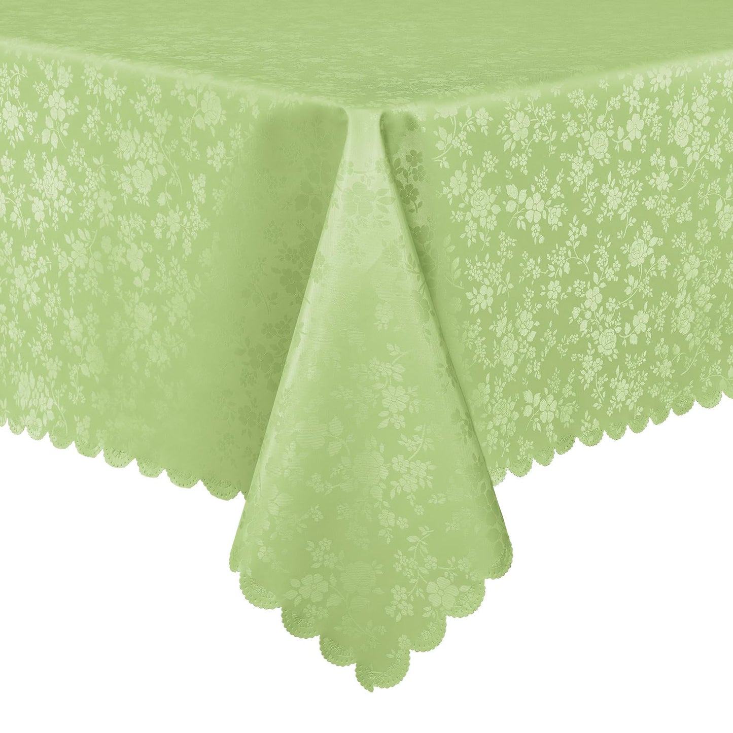 Smiry Rectangle Table Cloth, Waterproof Heavy Duty Vinyl Tablecloths, Wipeable Washable Table Cover for Kitchen and Dining Room (Sage Green, 60" X 120")