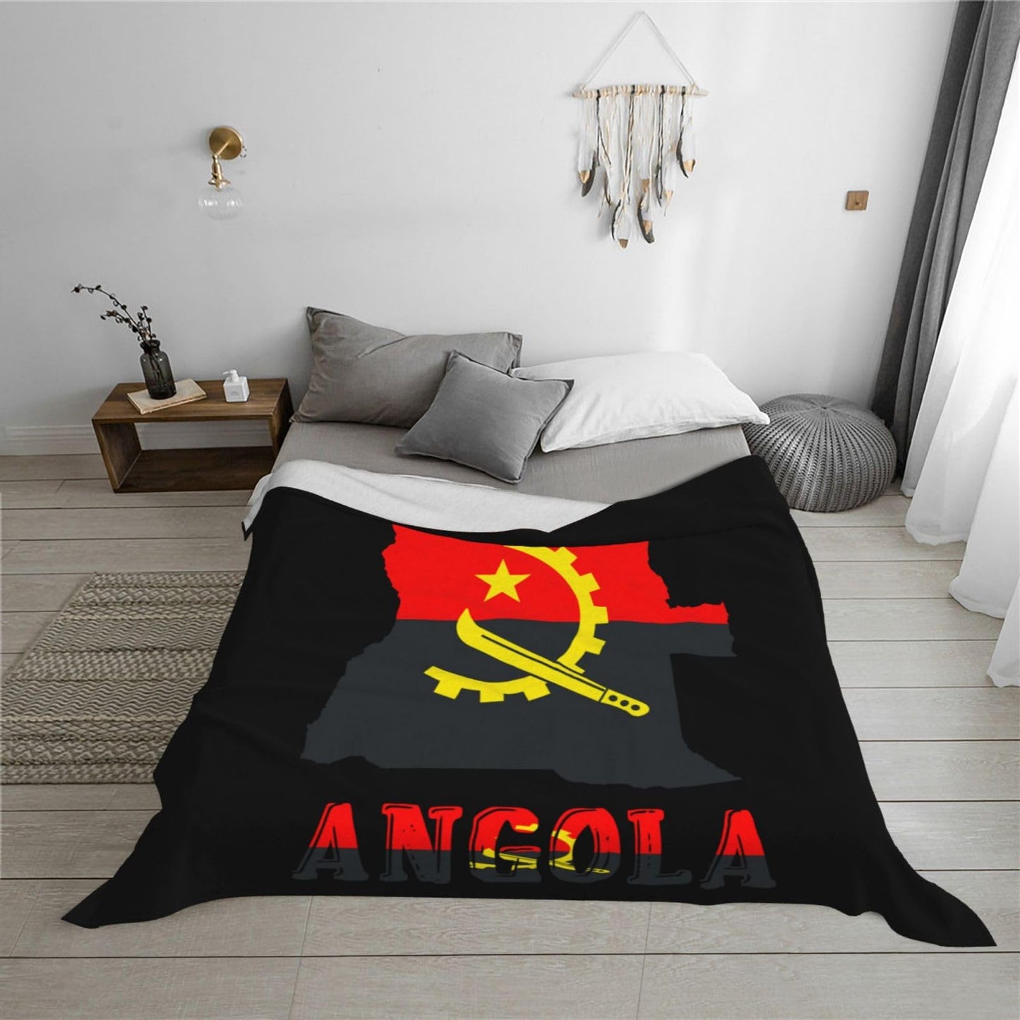 Angola Throw Blanket for Bed and Couch Warm Winter Style - Lightweight Cozy Blanket for All Seasons