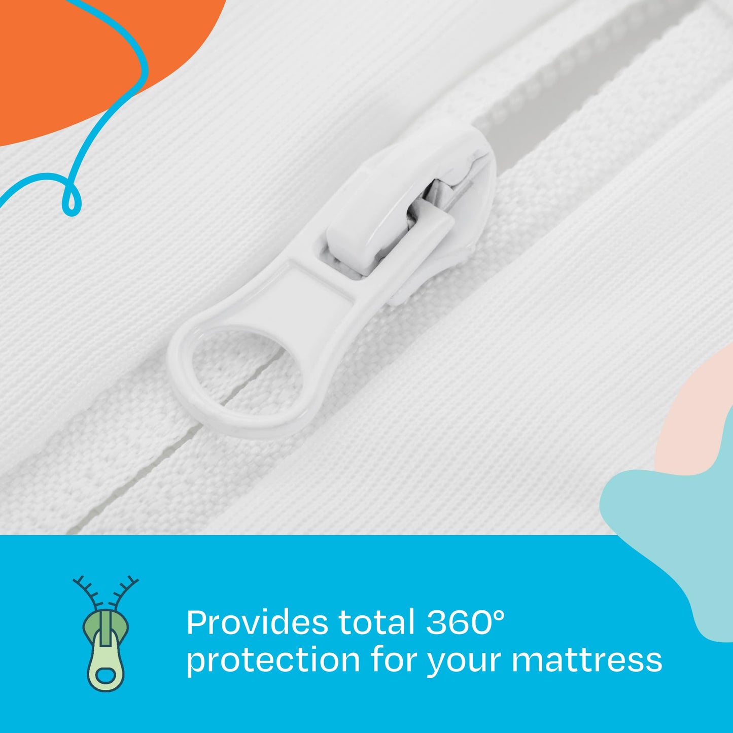 Linenspa Encasement Waterproof Mattress Protector — Zippered 360°, Cal King