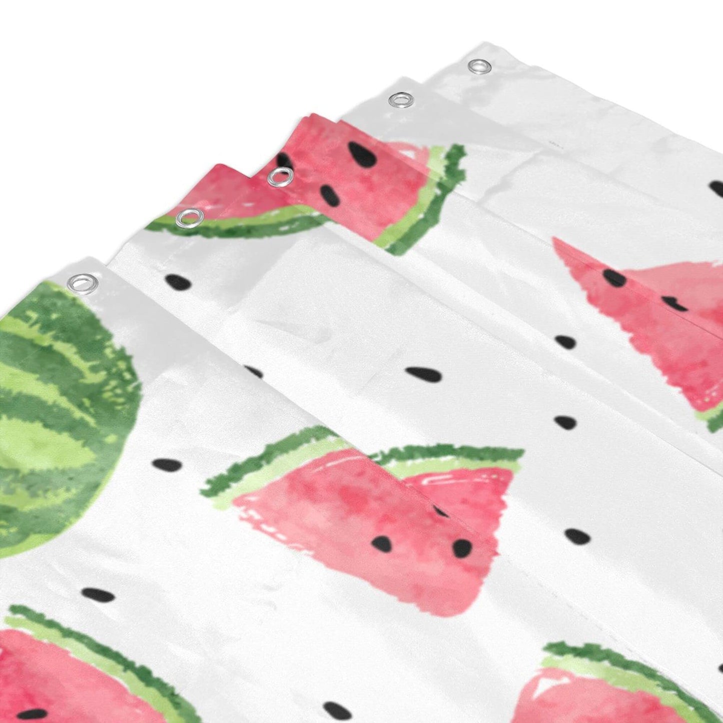 Jagfhhs Watermelon Shower Curtain for Bathroom Summer Time Cartoon Fruit Watermelon Slices Polyester Fabric Waterproof Bath Curtain Shower Curtains Hooks Included 72x72 inch