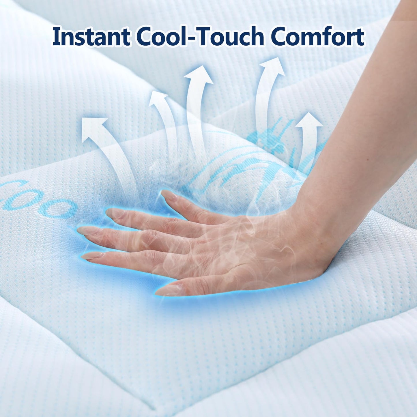 DOWNCOOL 100% Waterproof Twin Mattress Topper, Cooling Pillow Top Memory Foam Mattress Topper for Hot Sleepers, Viscose Derived from Bamboo, Deep Pocket Fits 8-21 Inch