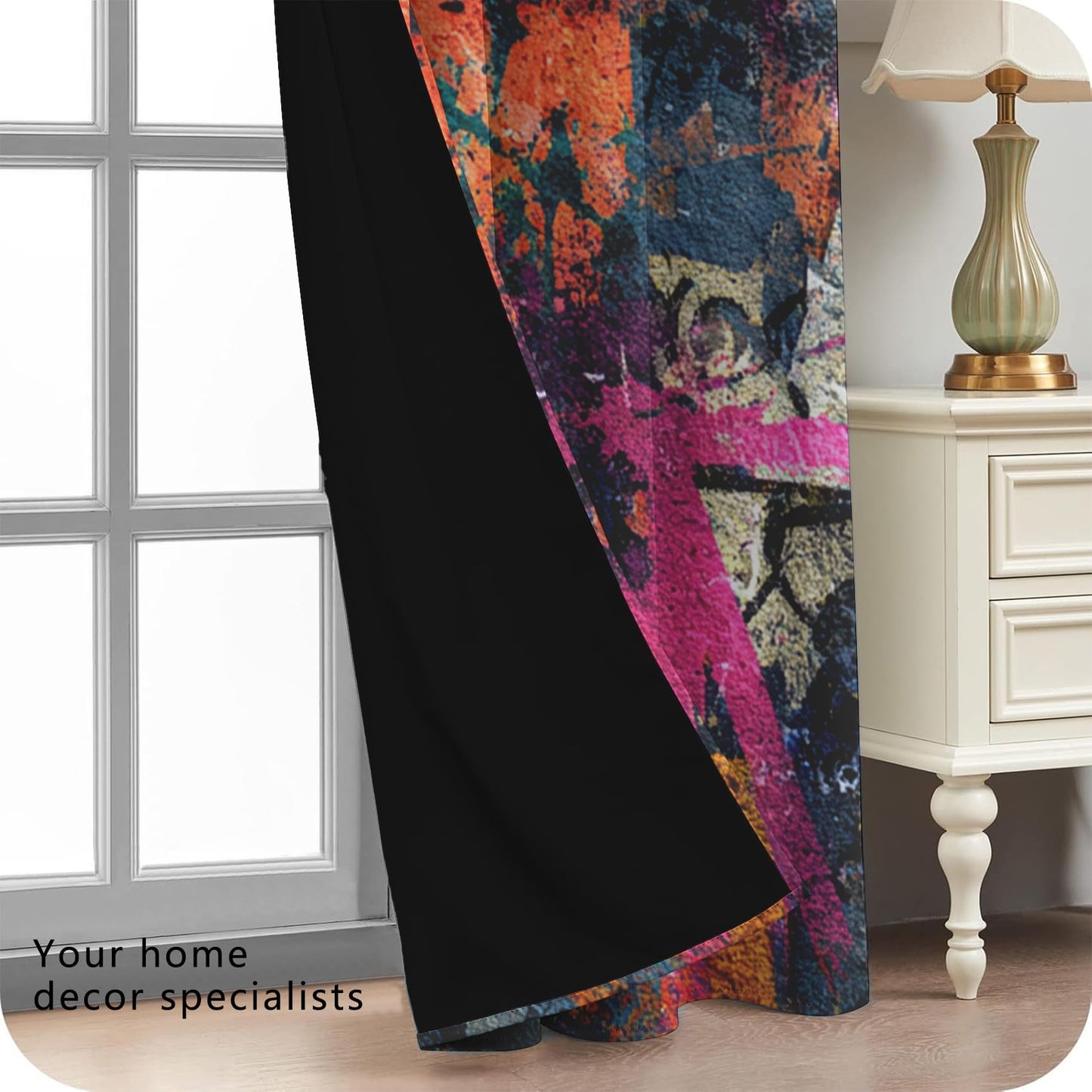 Graffiti Wall Curtains Colorful Graffiti