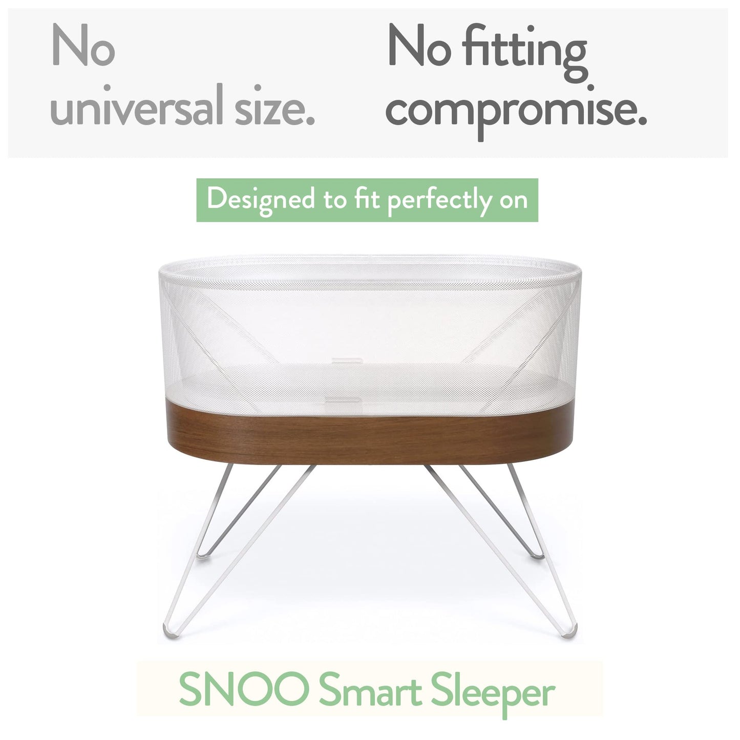 Joey + Joan Waterproof Bassinet Mattress Pad Cover Compatible with SNOO Smart Bassinet – 2 Pack Quilted Mattress Protector – 15" x 31"