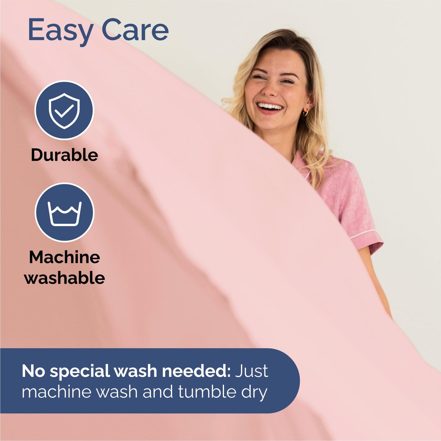Queen Size 4 Piece Sheet Set - Comfy Breathable & Cooling Sheets - Hotel Luxury Bed Sheets for Women and Men - Deep Pockets, Easy-Fit, Soft and Wrinkle Free Sheets - Baby Pink Oeko-Tex Bed Sheet Set