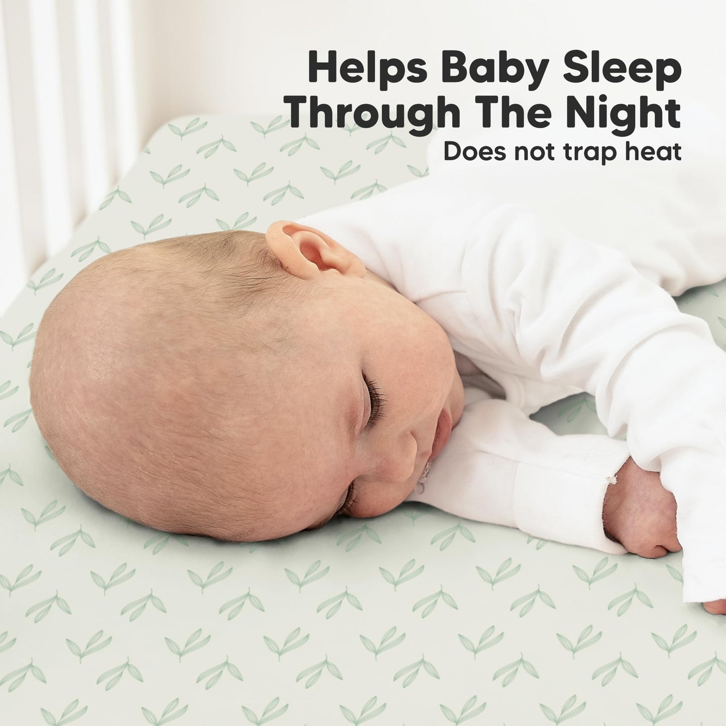 KeaBabies 2-Pack Organic Cotton Crib Sheets for Boys, Girls - 52x28 Fitted Crib Mattress Sheet Neutral, Breathable Cover for Baby Bed Set, Toddler Mattress, Soft & Cute Prints (Fleur)
