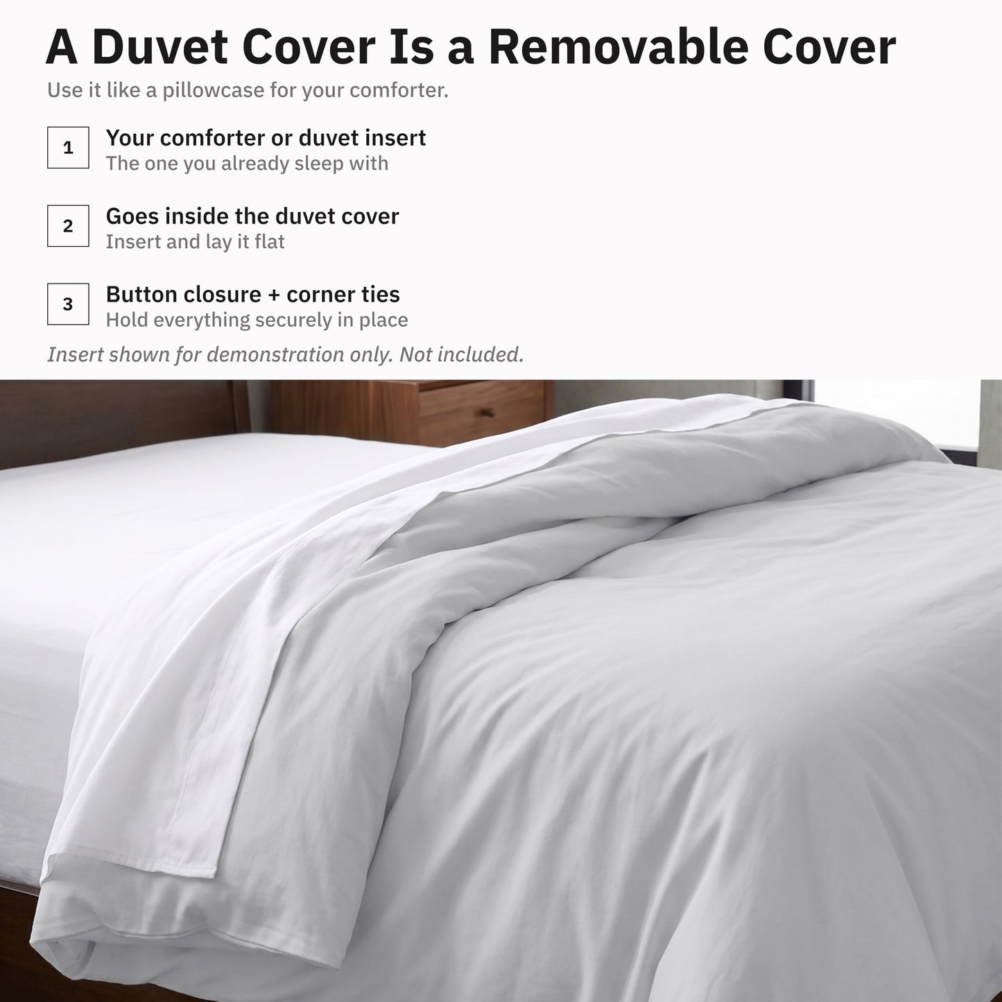 California Design Den Full/Queen Bed Duvet Cover Only - 400 Thread Count, 100% Cotton Sateen, Soft Duvet Cover Queen Size Cotton, Button Closures, Corner Ties, Durable Bedding - Silver