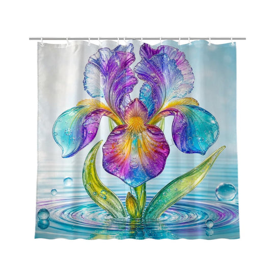 Youtoko Rose Floral Shower Curtain 72x72 Inch with 12 Hooks Polyester Bath Decor Set Whimsical Tropical Hibiscus Mix Romantic Style for Boho Bathroom