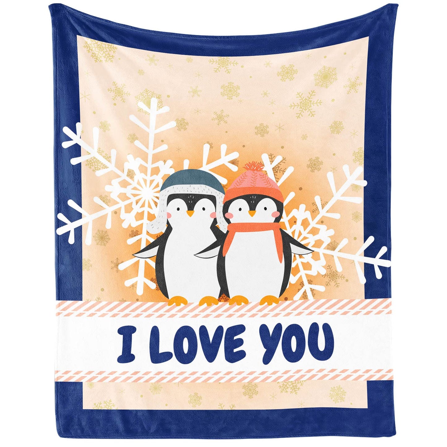 Penguin Blanket Gifts - 60"x80" Cute Throw Blanket for Adults, Kids - Colorful Soft Plush Blankets for Bed, Couch & Living Room