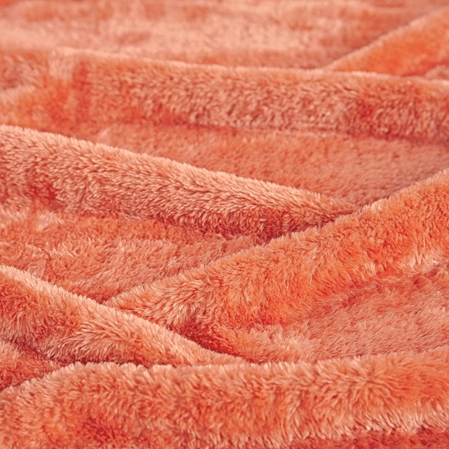 Superior Classic Solid Fleece Blanket, Thick, Cozy, Warm Blankets, Velvety Soft Plush Bedding and Sofa Throw, Cute Bedroom Decor, Fuzzy Cover, Medium Weight Comfort Essentials, King, Coral