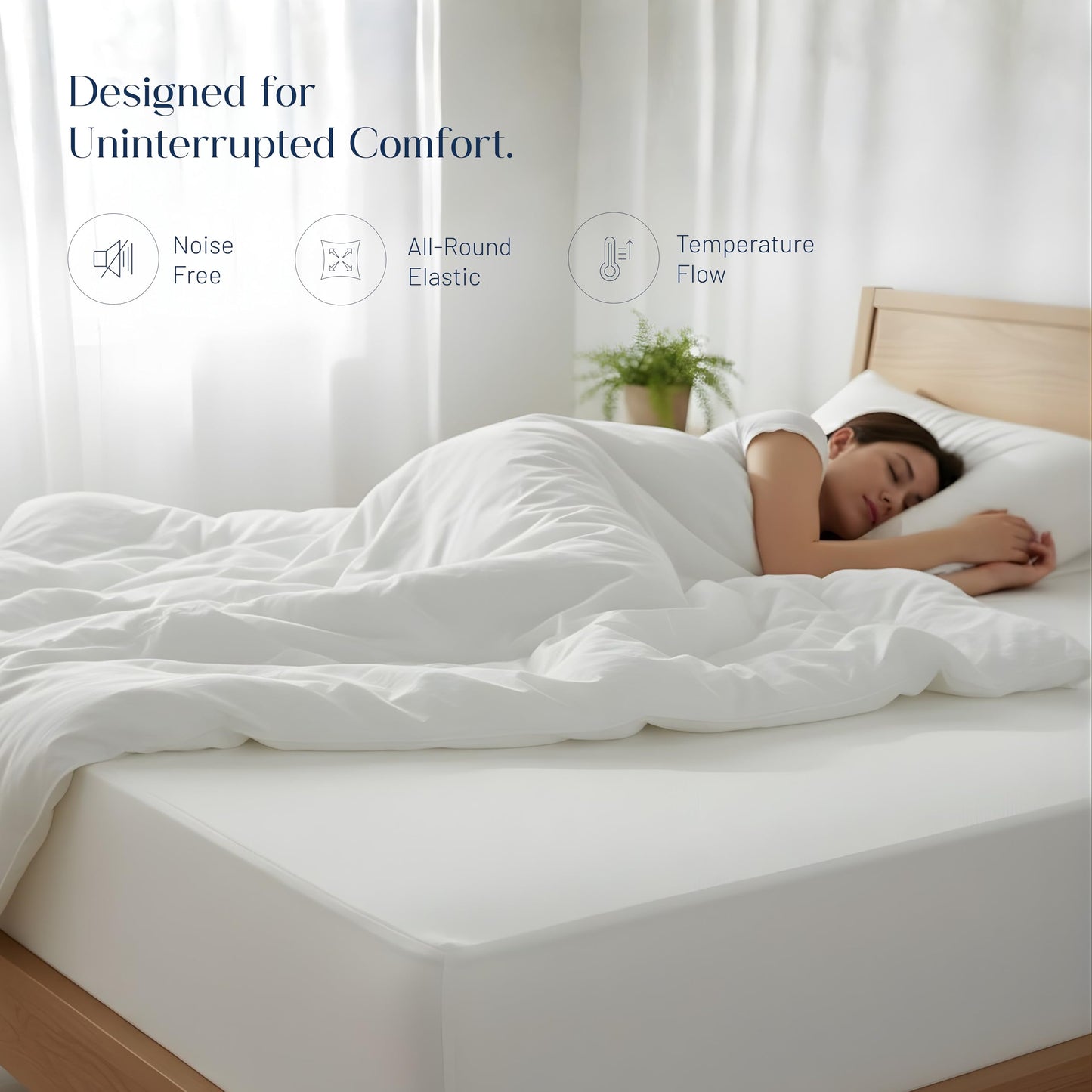 Westbrooke Waterproof Queen Size Mattress Protector | Breathable Terry Bed Cover | Fitted Pocket Sheet | Smooth, Soft & Noiseless | Machine Washable, Eco-Friendly