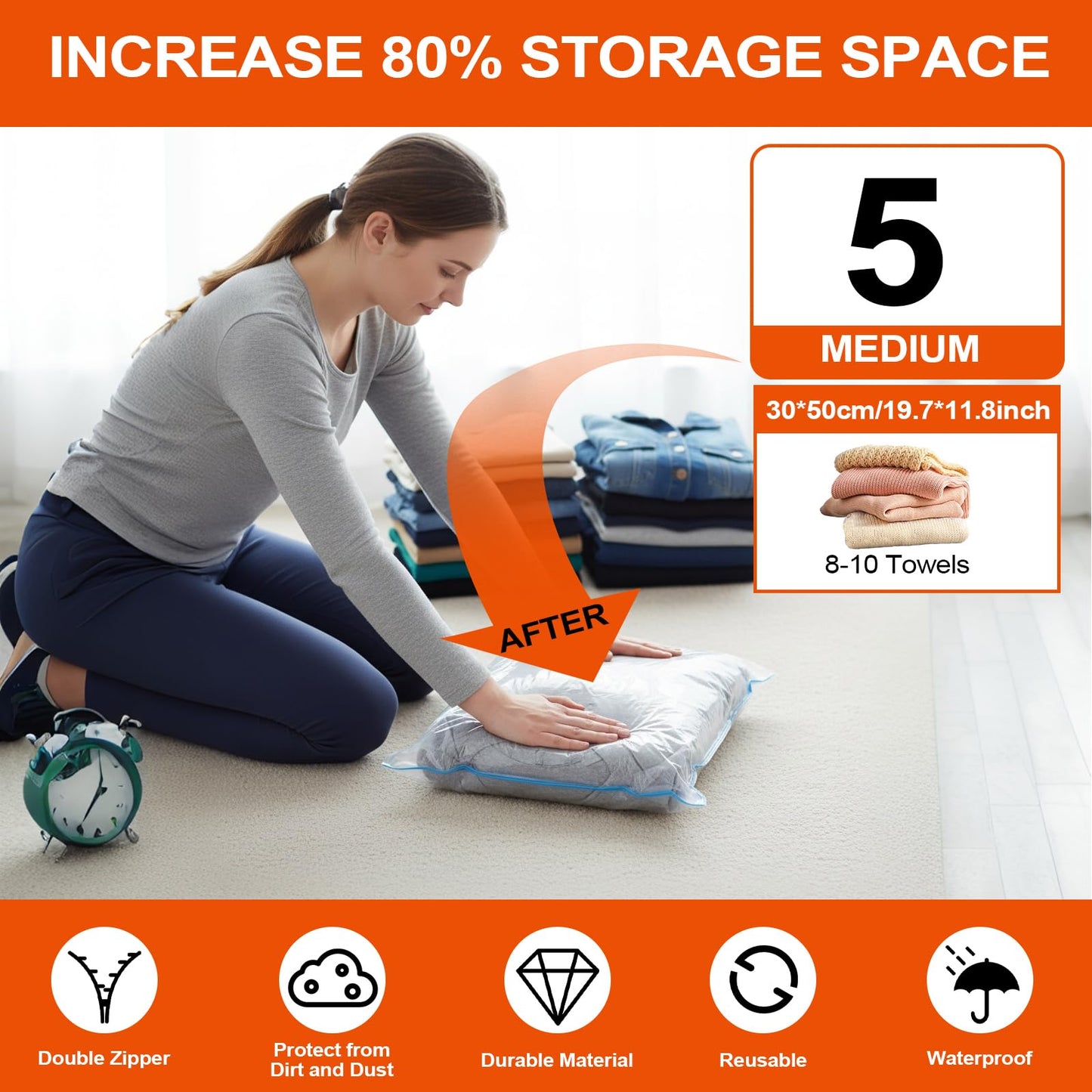 4 Pack Clear Blanket Storage Bags - 60L Plastic Clear Under Bed Storage Containers,Comforter Storage Bag with Lid & Sturdy Handles,Moving Bags,Clothing Organizer Totes for Bedding,Clothing,Comforters