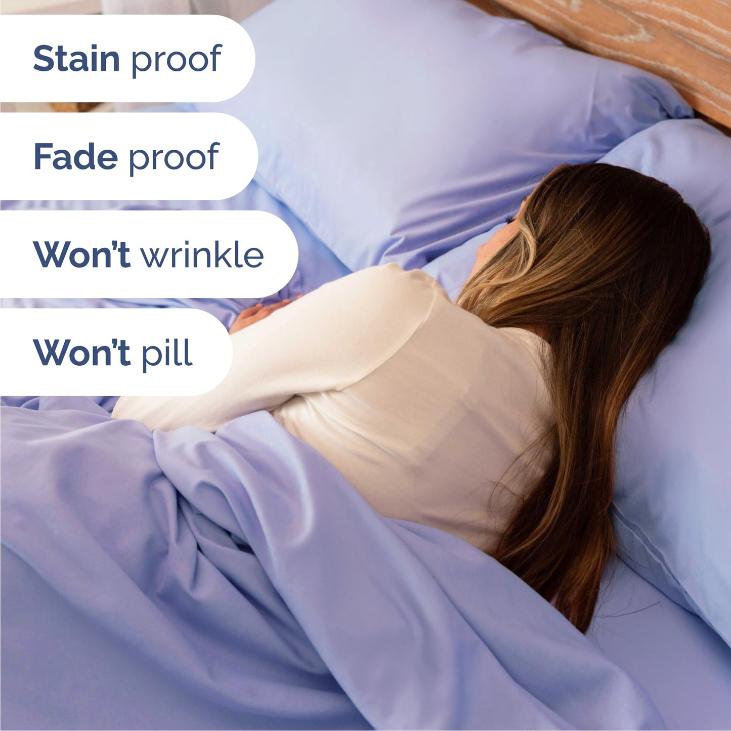Queen Size 4 Piece Sheet Set - Comfy Breathable & Cooling Sheets - Hotel Luxury Bed Sheets for Women & Men - Deep Pockets, Easy-Fit, Extra Soft & Wrinkle Free Sheets - Lavender Oeko-Tex Bed Sheet Set