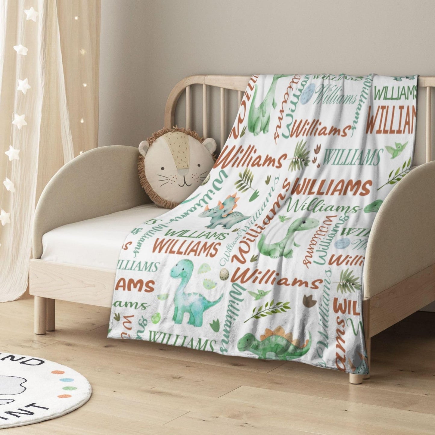 PUREFLY Personalized Baby Blanket - Custom Name Blanket for Girls & Boys, Super Soft Plush Fleece