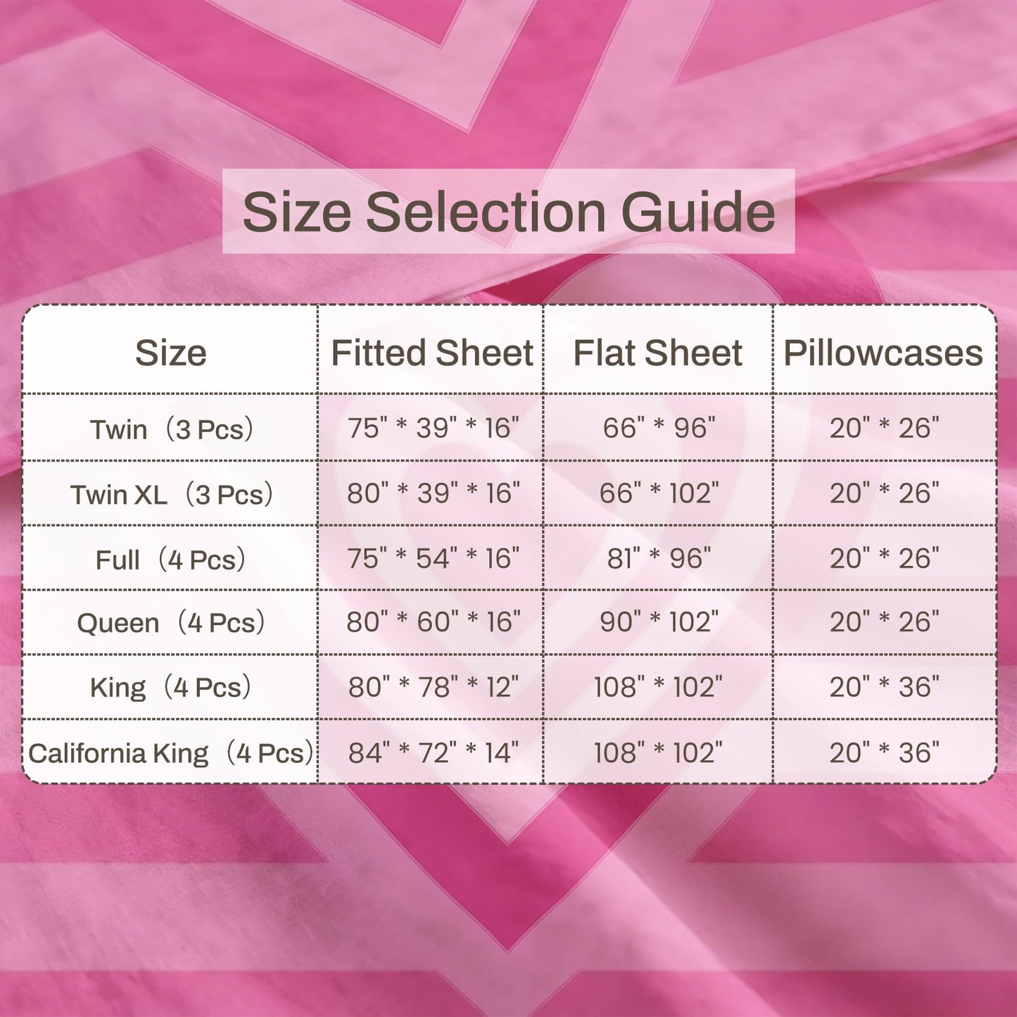 Pink Heart Striped Queen Bedding Set Retro 70s Sheet Sets