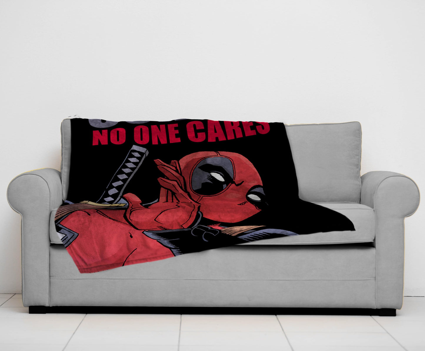 Jay Franco Plush Throw Blanket – Soft & Comfy 50x70 Inches Throw for Couch or Bed – Cozy Home Décor for Living Room & Bedroom, Multi - Deadpool