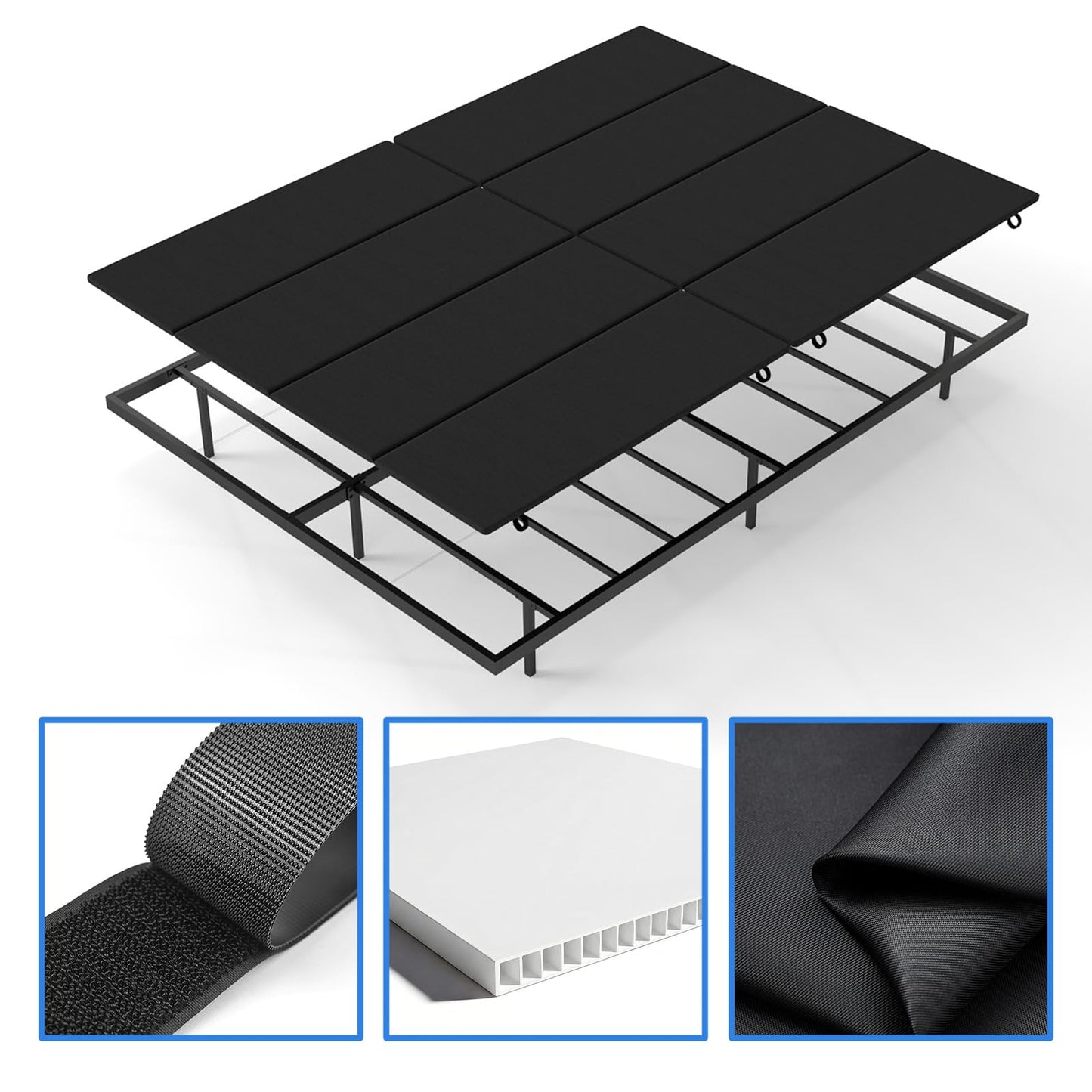Rezant Heavy Duty Bunkie Board Full 54''x75'', Low Profile Anti-Sag Foundation, Breathable Non-Slip Support for Platform, Slatted & Bunk Beds
