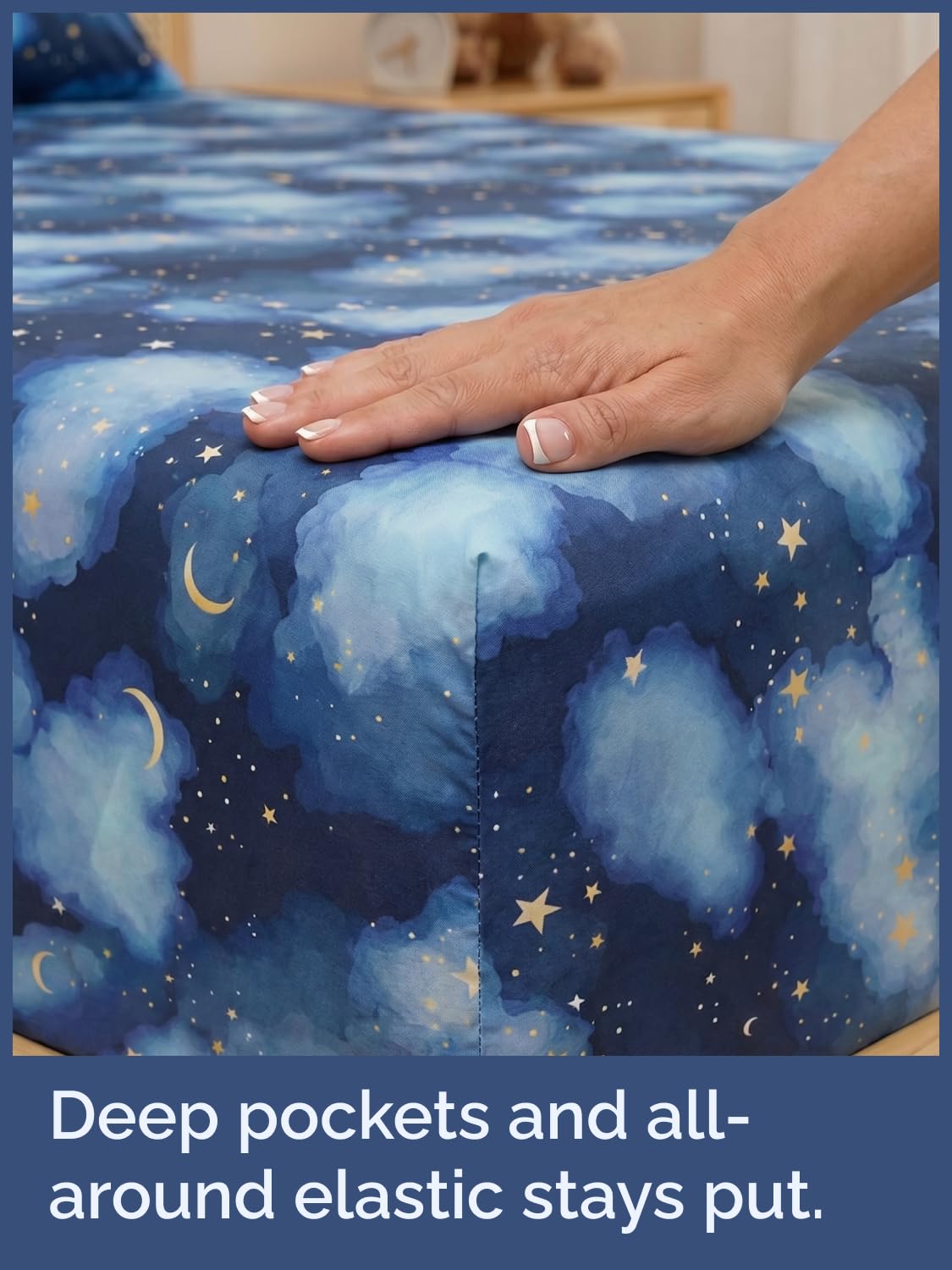 CGK Unlimited Kids Starry Sky Twin 3 Piece Sheet Set - Boys, Girls, Teens, Toddler - Easy Fit with Deep Pockets - Soft, Cooling & Breathable Sheets - Cute, Cozy, Fade & Wrinkle Free - Machine Washable
