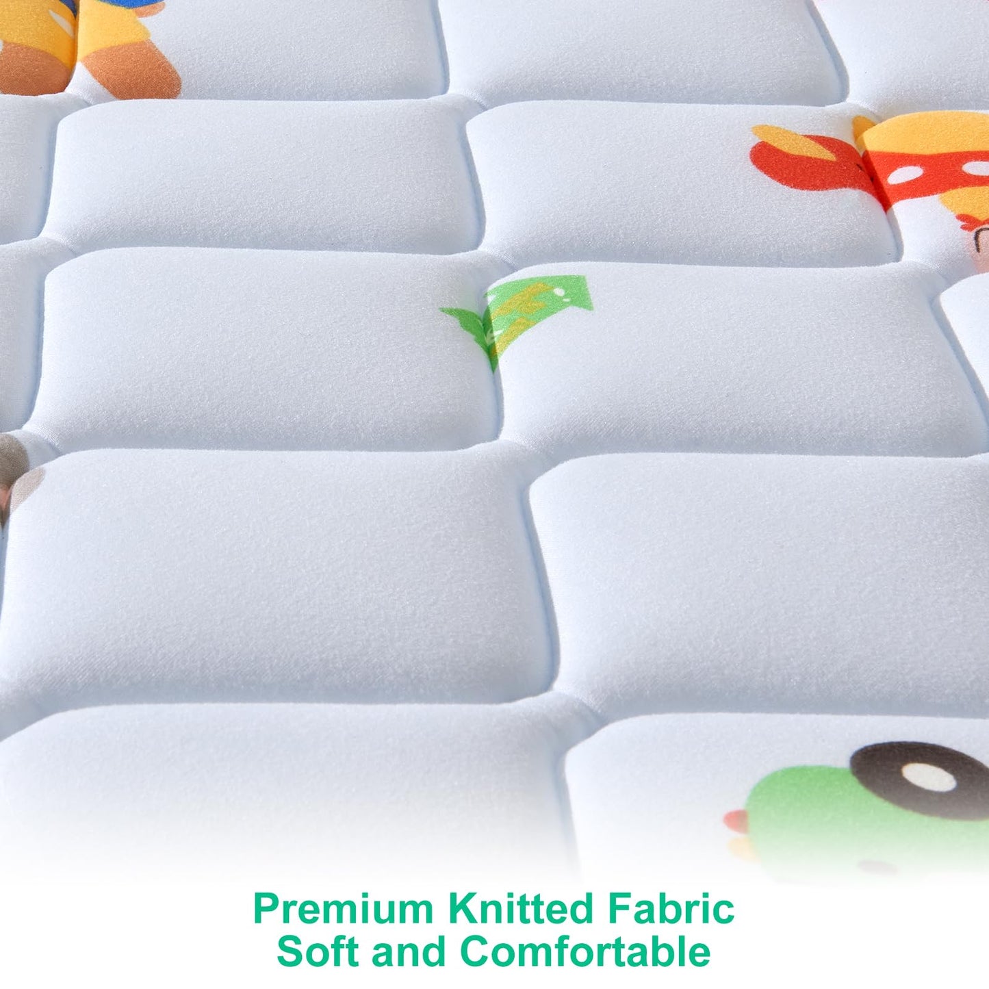 Letmxiu Premium Baby Mattress for Crib and Toddler Bed, 100% Knitted Fabric, Premium Fleece Surface-Hypoallergenic, Soft Breathable, 5" Thick-Firm and Optimal Support, Non-Toxic Crib Mattress