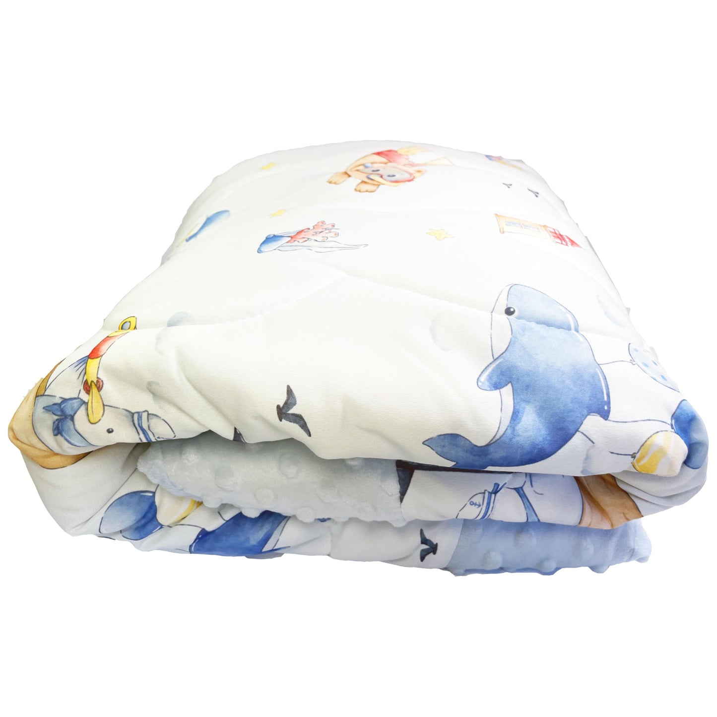 cutie pumpkin Toddler Comforter 47x59 Inch, Lightweight Down Alternative Quilted Blanket for Crib & Toddler Bed, Soft Minky Dots Baby Quilt, Machine Washable Year-Round Bedding
