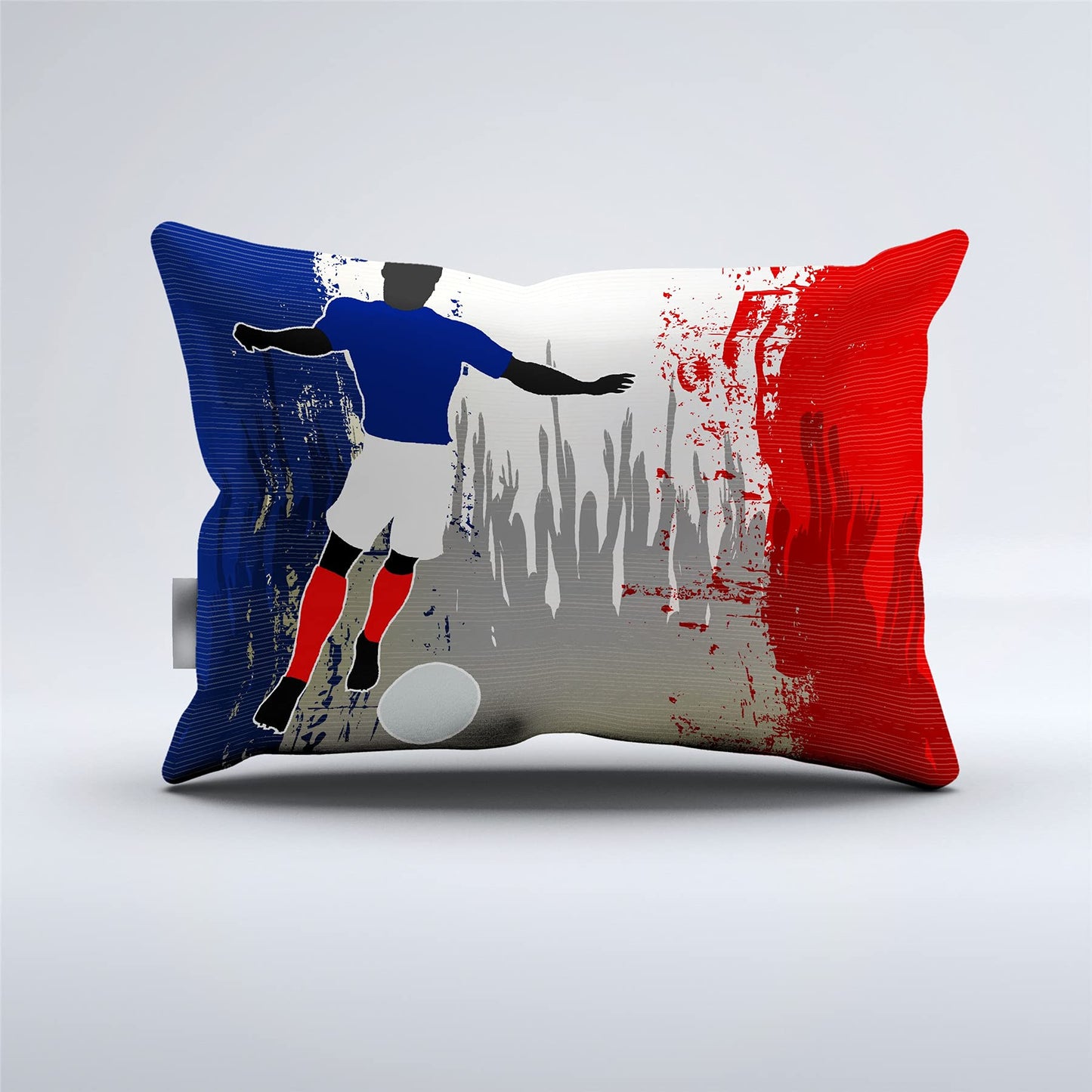Boasorte France Soccer Design Fitted Sheet Set France National Football Team Prints Bedding Set | with Fitted Sheet and 2 Pillowshams(3pcs) or Comforter(4pcs) (D,Twin-3PCS)