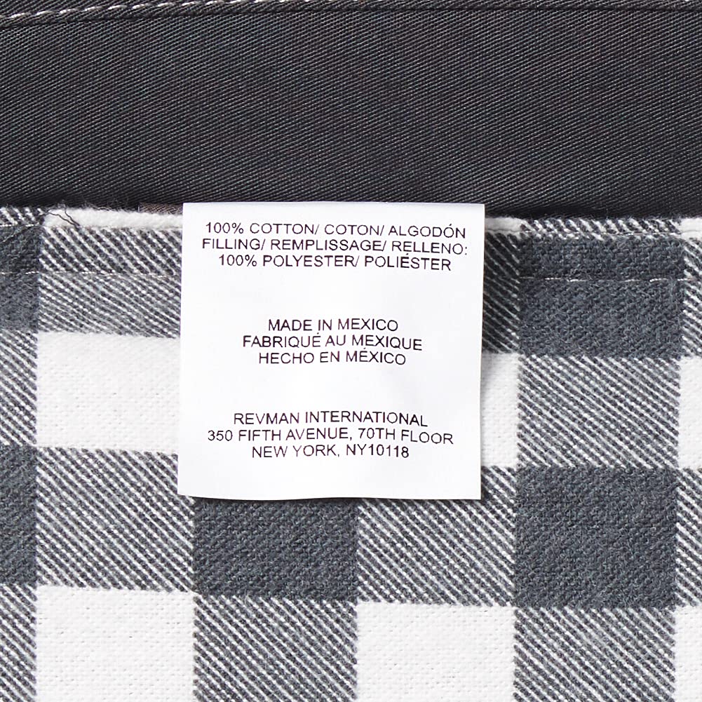 Eddie Bauer - Queen Comforter Set, Reversible Cotton Bedding with Matching Shams, Pre-Washed for Added Softness (Kingston Charcoal, Queen)