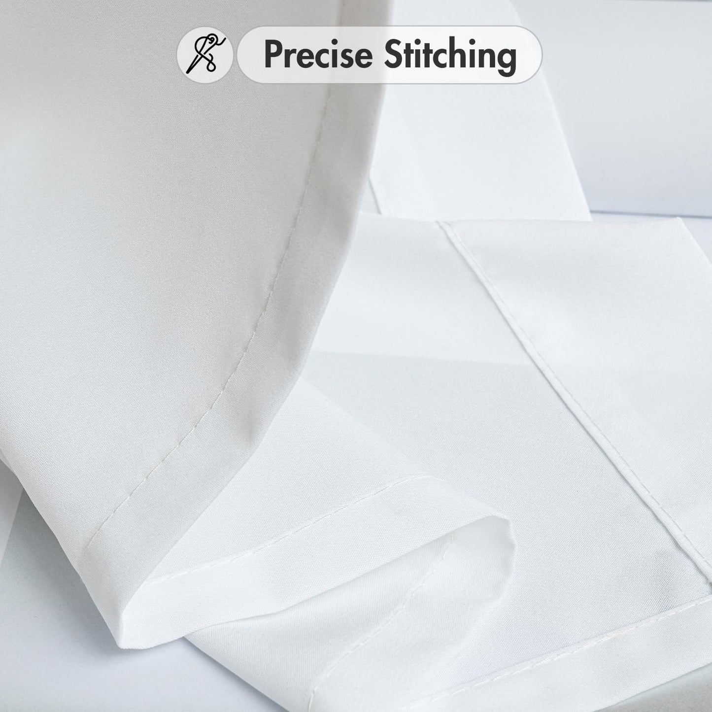 MIULEE White Privacy Sheer Curtains that Let Light in 84 Inches Long Non-See-Through Semi Sheer Curtains Light Filtering Window Curtain Drapes for Living Room Bedroom 2 Panels Set 42 X 84