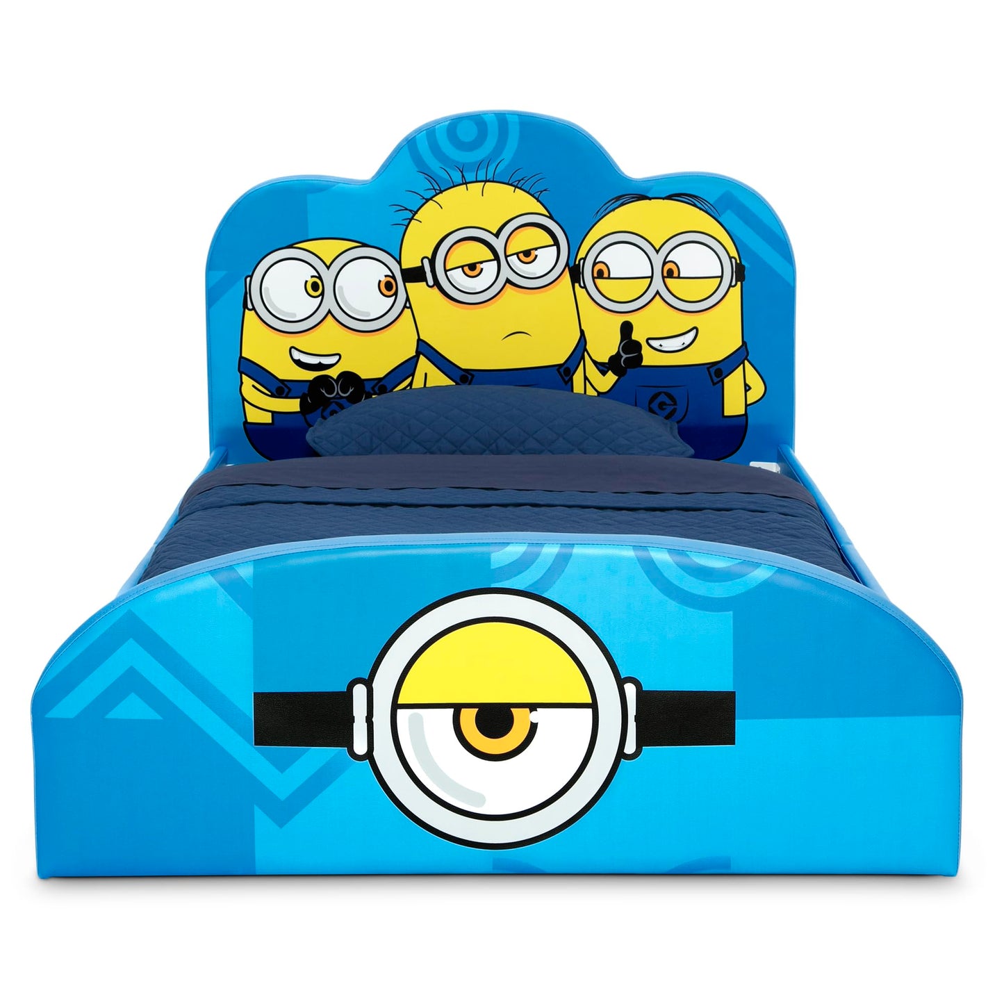 Delta Children Minions Upholstered Twin Bed, Blue