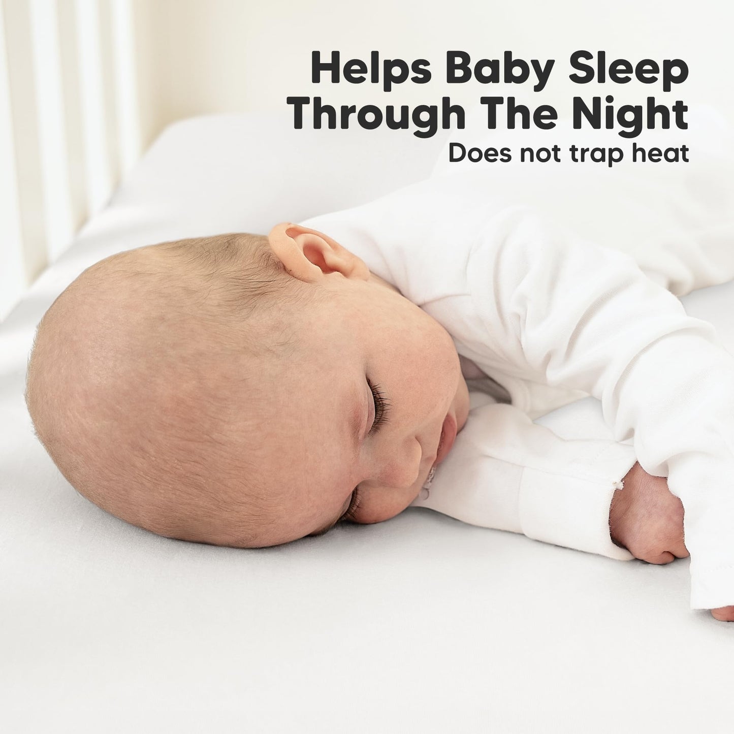 KeaBabies 2-Pack Organic Cotton Crib Sheets for Boys, Girls - 52x28 Fitted Crib Mattress Sheet Neutral, Breathable Cover for Baby Bed Set, Toddler Mattress, Soft & Cute Prints (Soft White)