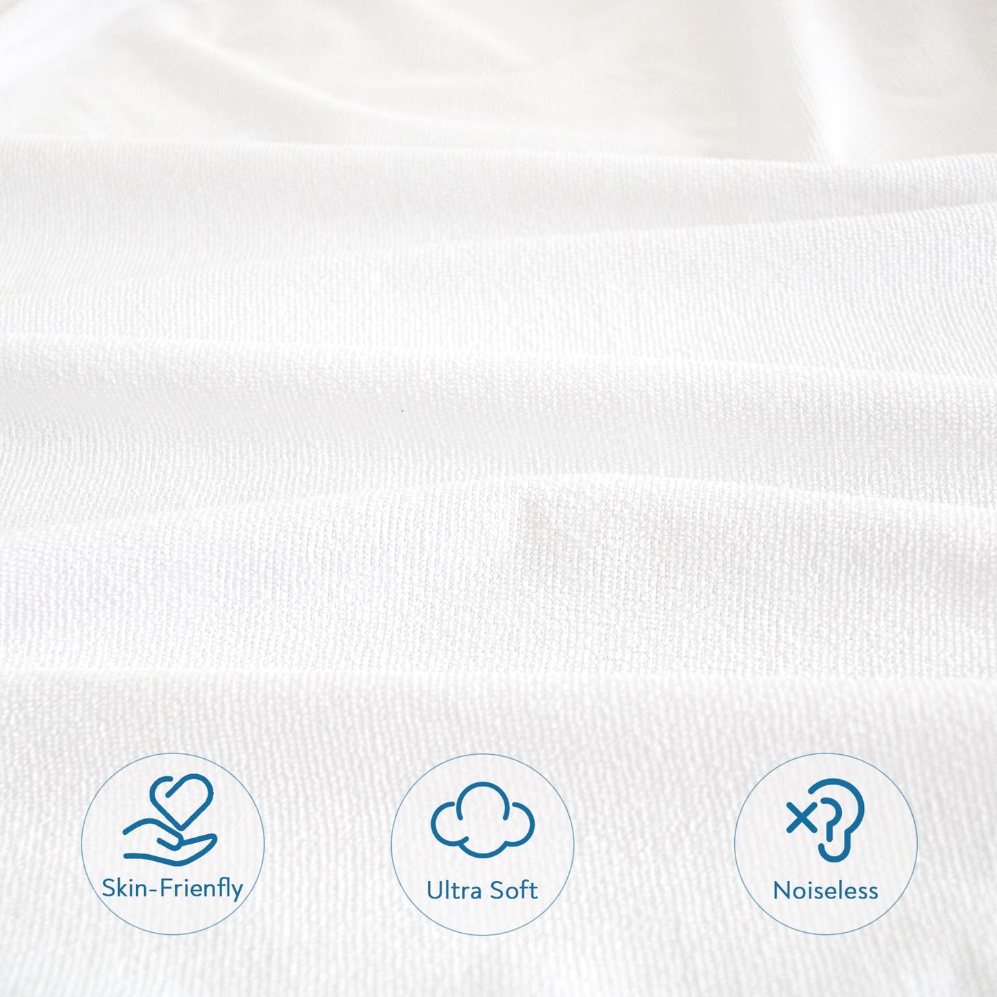 Queen Mattress Protector Waterproof Cover Absorbent Fitted Sheet up - 18'' Deep Pocket Mattress Cover Queen Size Bed Sheets, Terry Machine Wash Protection Mattress Protector