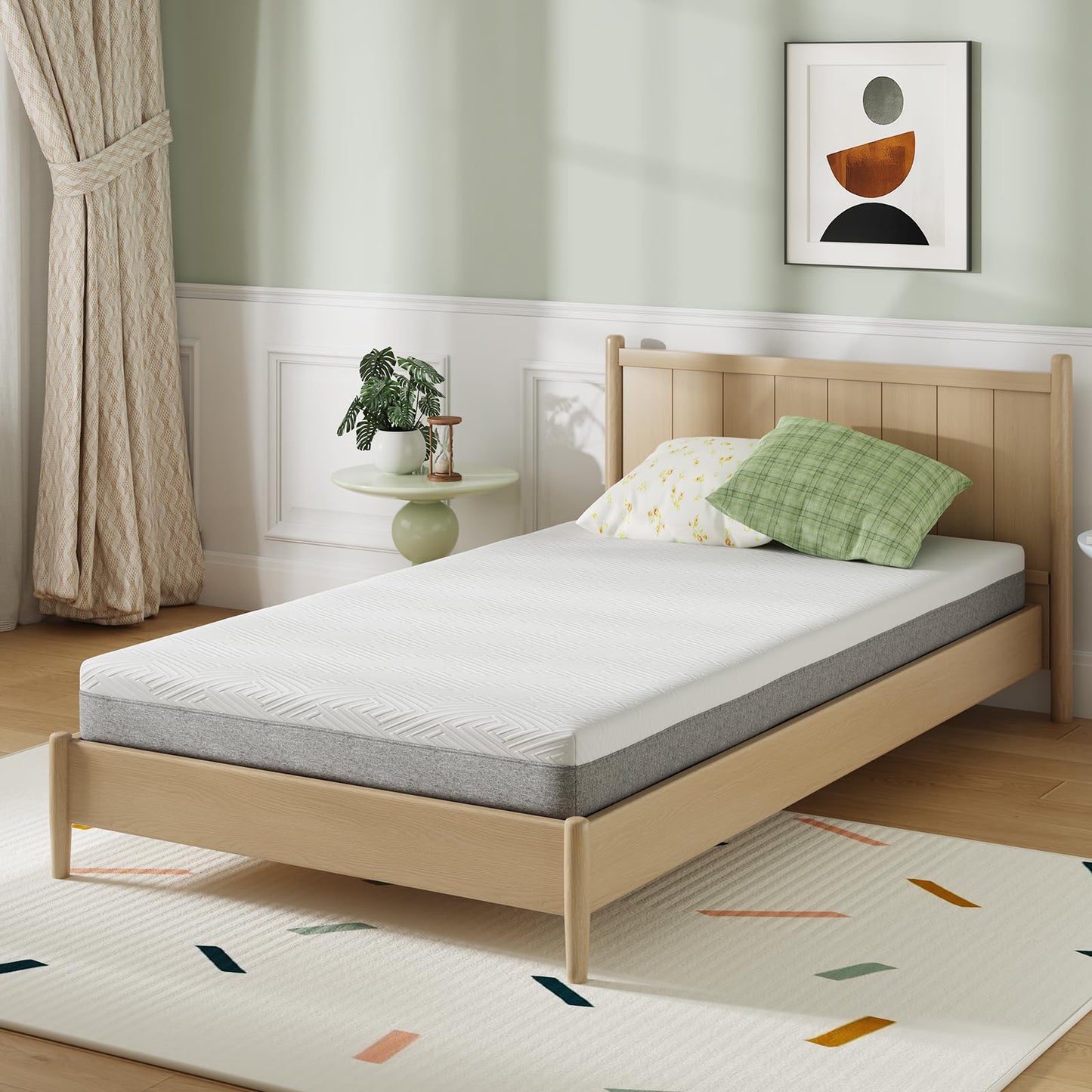 Novilla Twin Size Mattress, 6 Inch Twin Mattress, Gel-Infused Memory Foam Mattresses in a Box for Pain Relief & Enhanced Support & Cooling Sensation, CertiPUR-US Certified