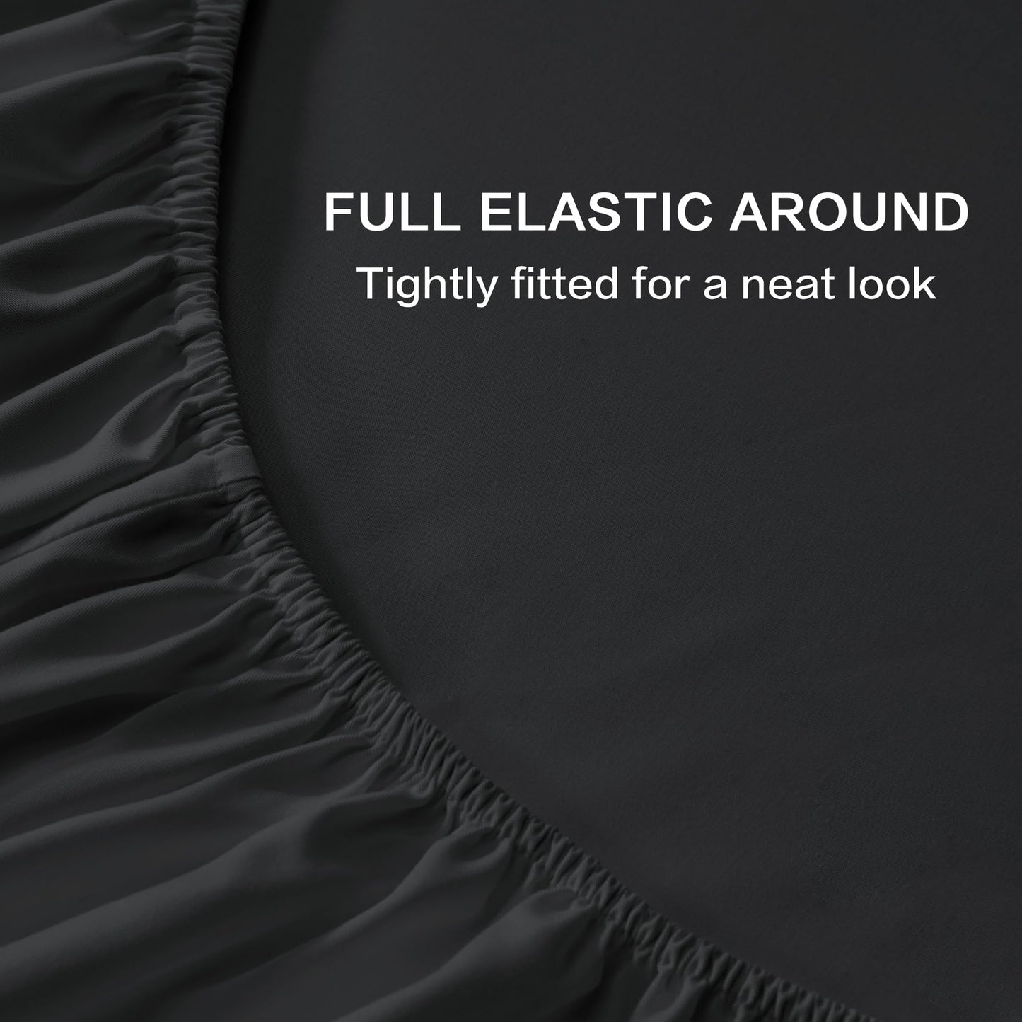 Andency Black King Size Sheets Set, 100% Viscose Derived from Bamboo, Cooling King Sheets, Deep Pocket Up to 16", Silky Soft Bed Sheets, Hotel Luxury Breathable Bedding Sheets & Pillowcases…