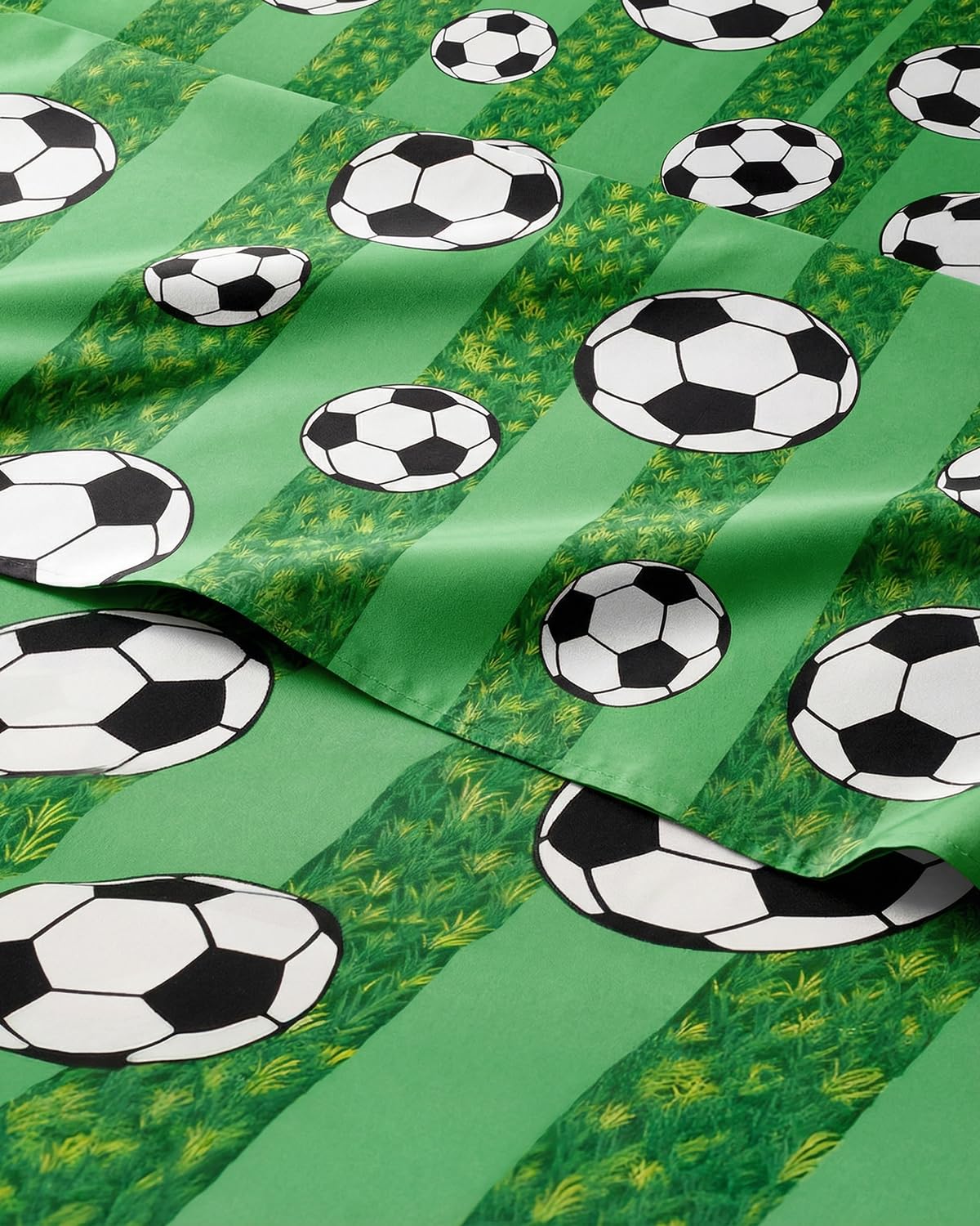 CGK Unlimited Kids Soccer Twin 3 Piece Sheet Set - Boys, Girls, Teens, Toddler - Easy Fit Deep Pockets - Ultra Soft, Cooling & Breathable Sheets - Cute, Cozy, Fade and Wrinkle Free - Machine Washable