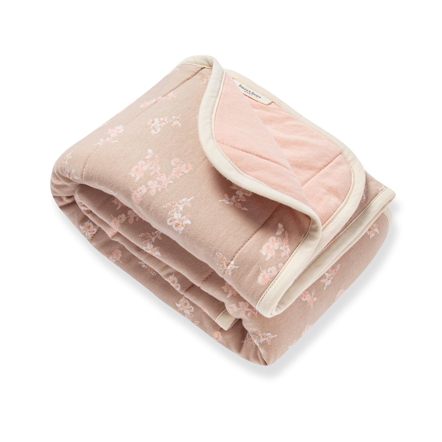 Burt's Bees Baby Infant Reversible Blanket, 100% Organic Cotton Nursery Blanket, Breathable Nursery Bedding, 30" W x 40" L