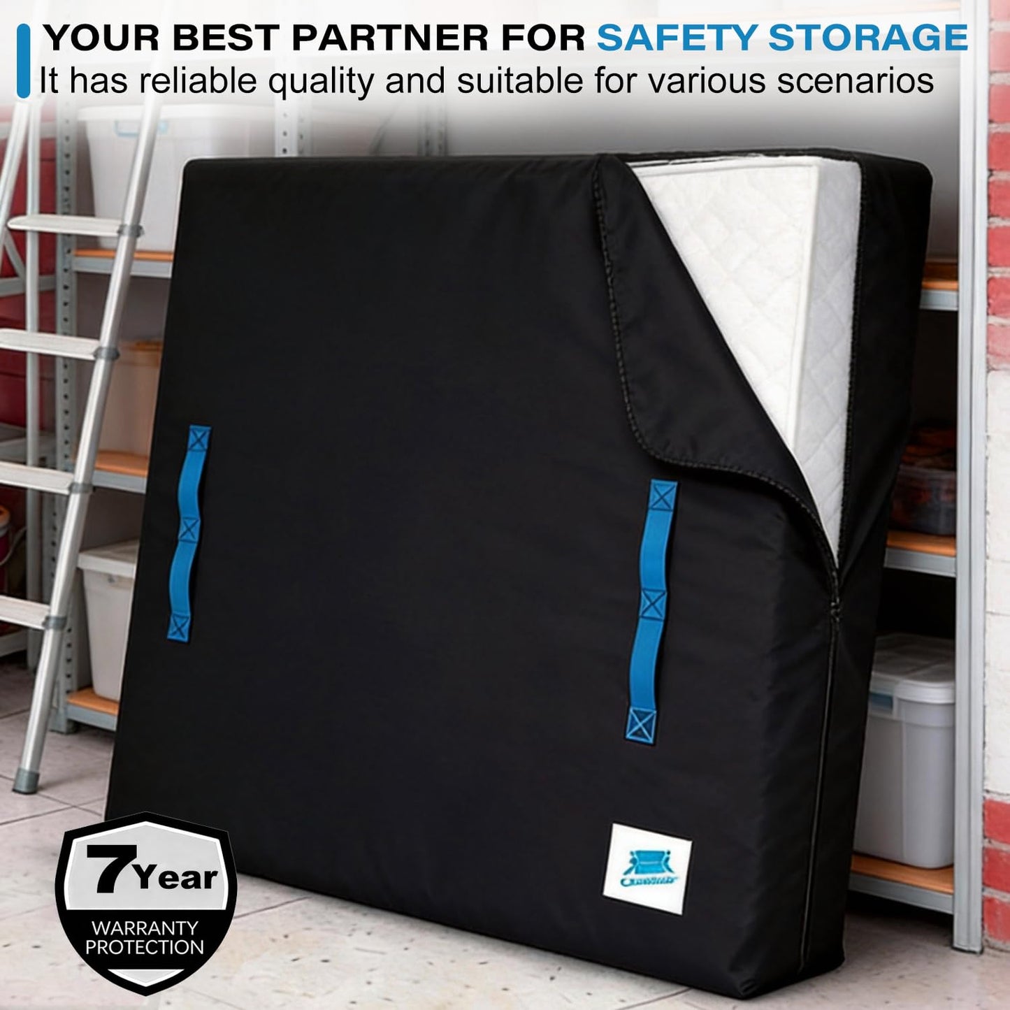 (Not Plastic,Not Polyethylene),Mattress Bags for Moving and Storage,Twin Size,8 Handles,Heavy Duty & Thicker Canvas 600D Polyester Cloth,Reusable Waterproof Mattress Protector Covers,Strong Zipper