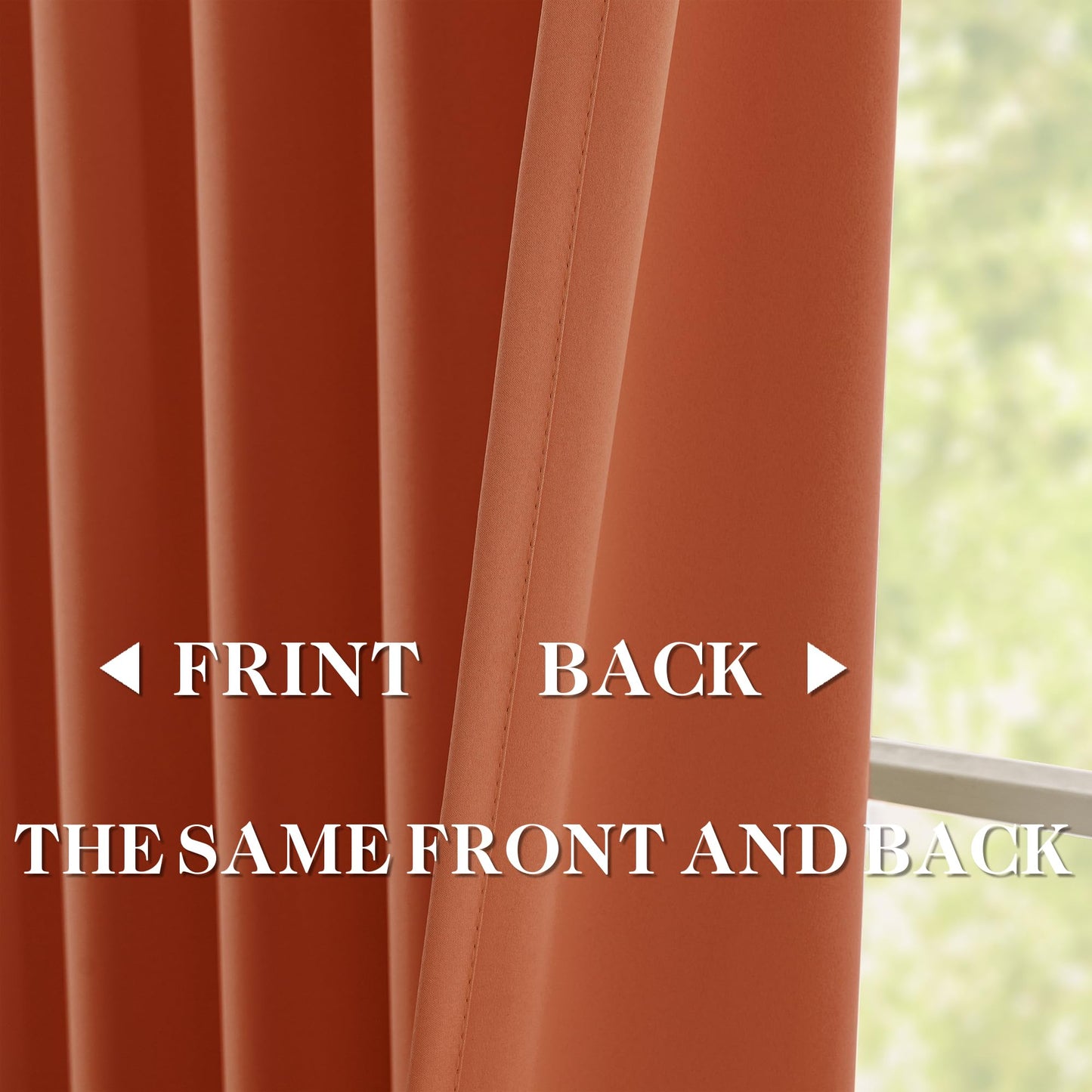 DONREN Burnt Orange Pinch Pleated Blackout Curtains with Hooks - 78 inch Length Room Darkening Thermal Insulated Window Curtain Panels for Living Room Bedroom 2 Panel 40" Wx78 L