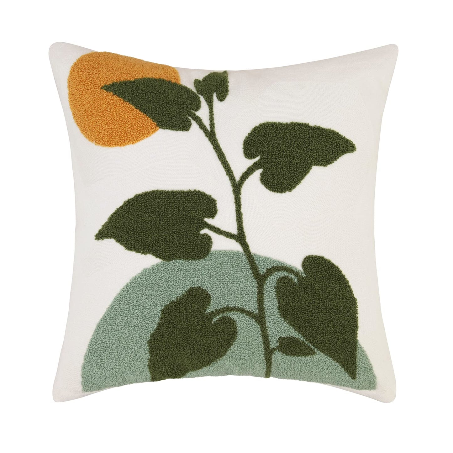 JASEN Abstract Boho Pillow Covers 18x18,Soft Mid Century Geometric Cactus Decorative Throw Pillows for Couch Bed Sofa Bedroom（Only 1 Pillow Cover）