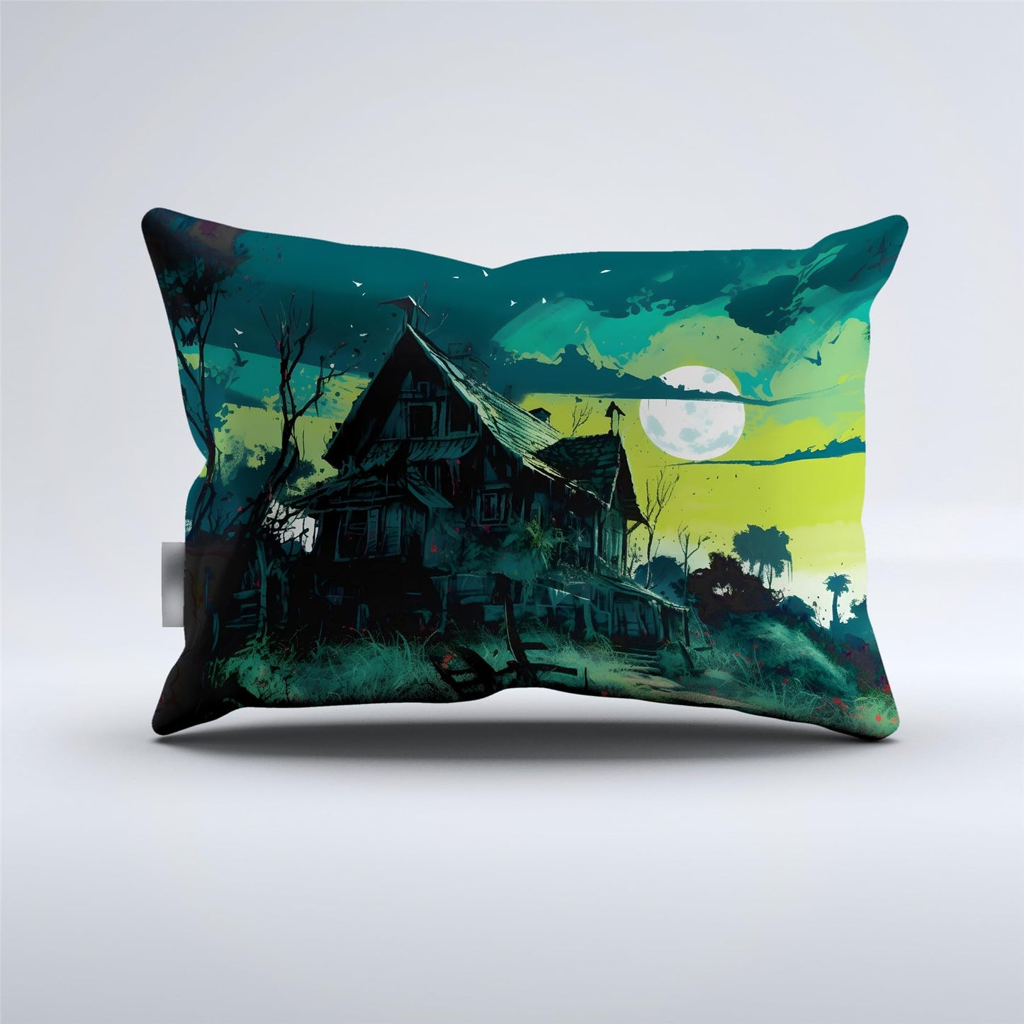 Halloween Ghost Haunted House Prints Comforter Set | Horror Festive Night Spooky Manor Design Bedding Set | with Soft Comforter+2 Pillow Shams(3PCS) or Sheet (4PCS) (B,Full-4PCS)