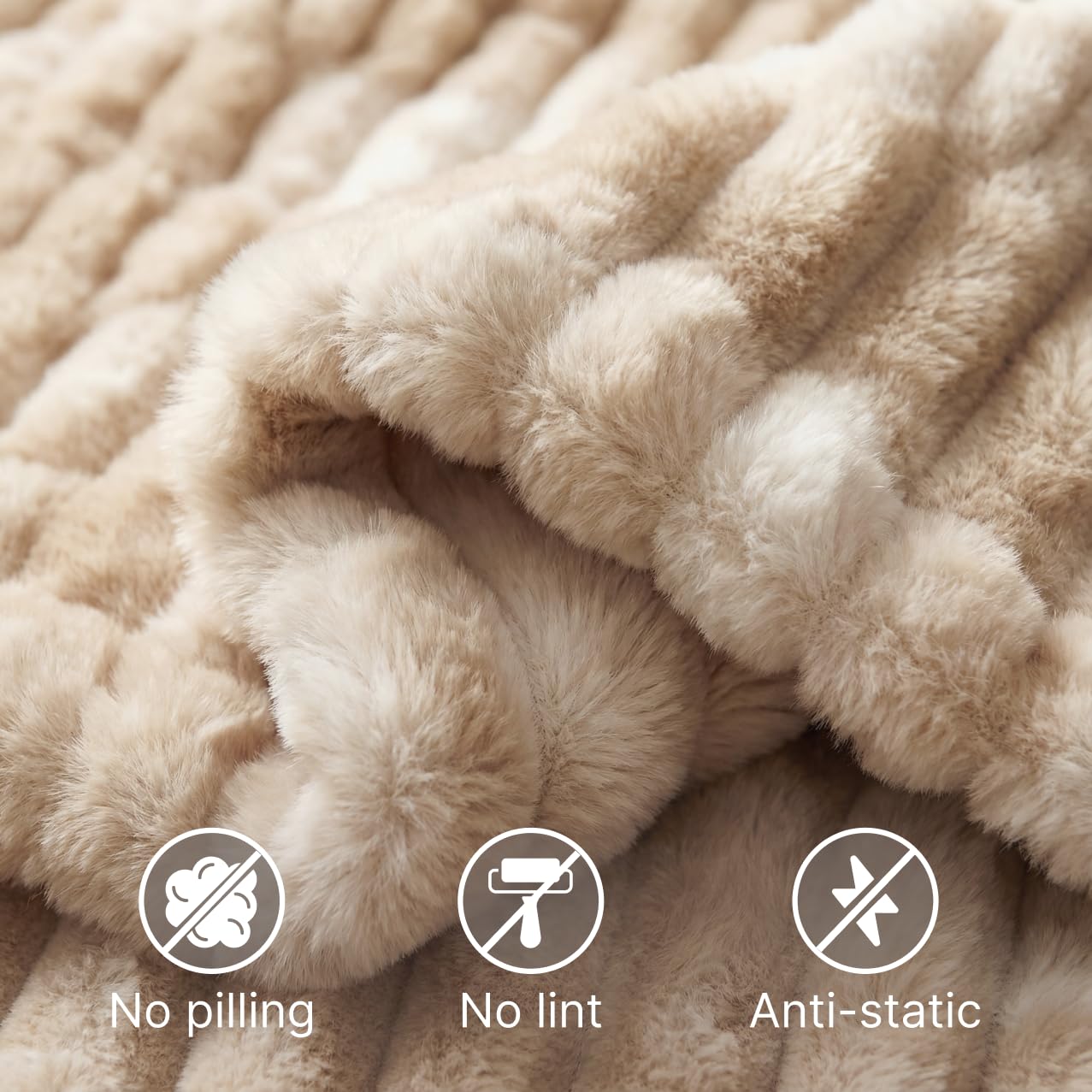 Mamma Mia Covers Faux Fur Throw Blanket – Super Soft and Cozy Fluffy Fleece – Midweight Fuzzy Plush Blanket for Couch and Bed – Gift Luxury Double Sided Throw for Women and Girls – Caramel (50"x60")