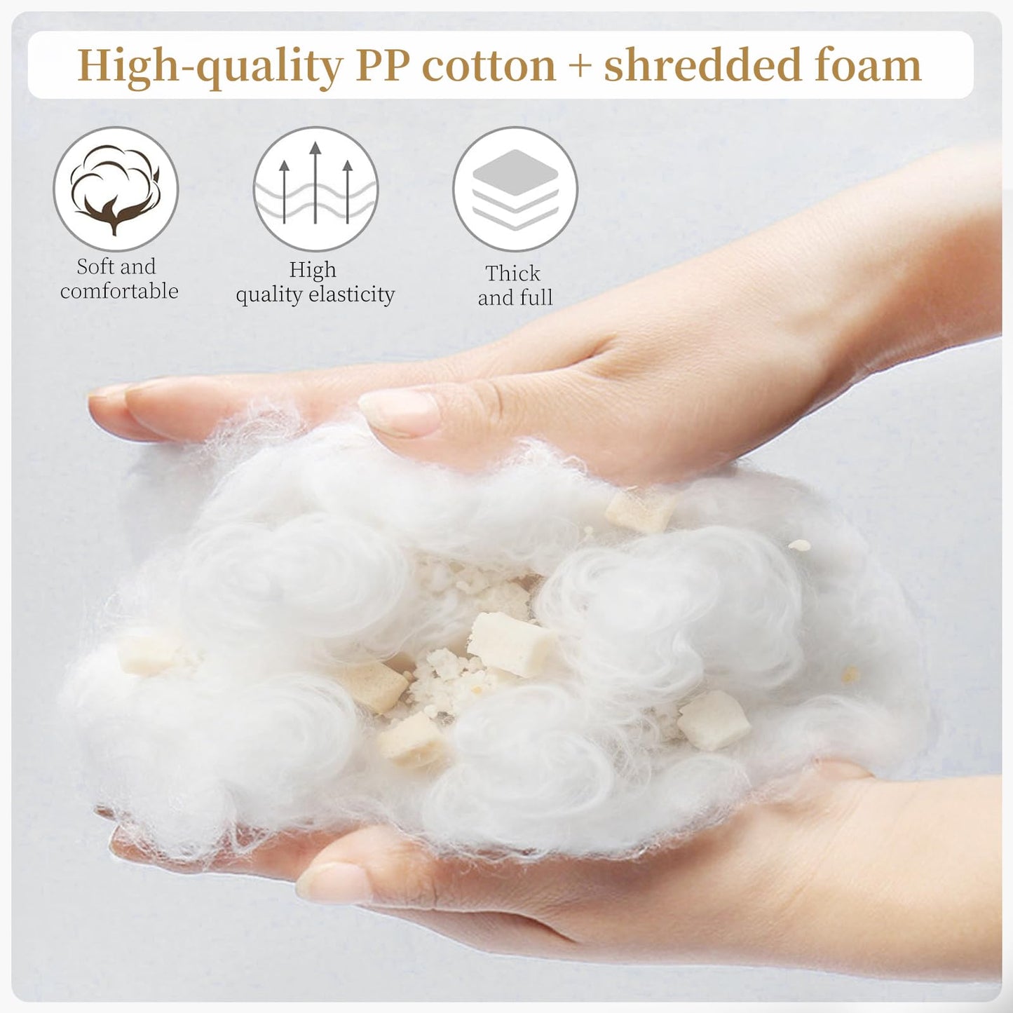 ZOALXZNT Twin Size Bolster Cushion and Back Pillow PP Cotton and Shredded Sponge Inserts for Outdoor or Indoor Twin Daybed and Porch Swing Bed, Insert ONLY (White, 36.5 * 20in)