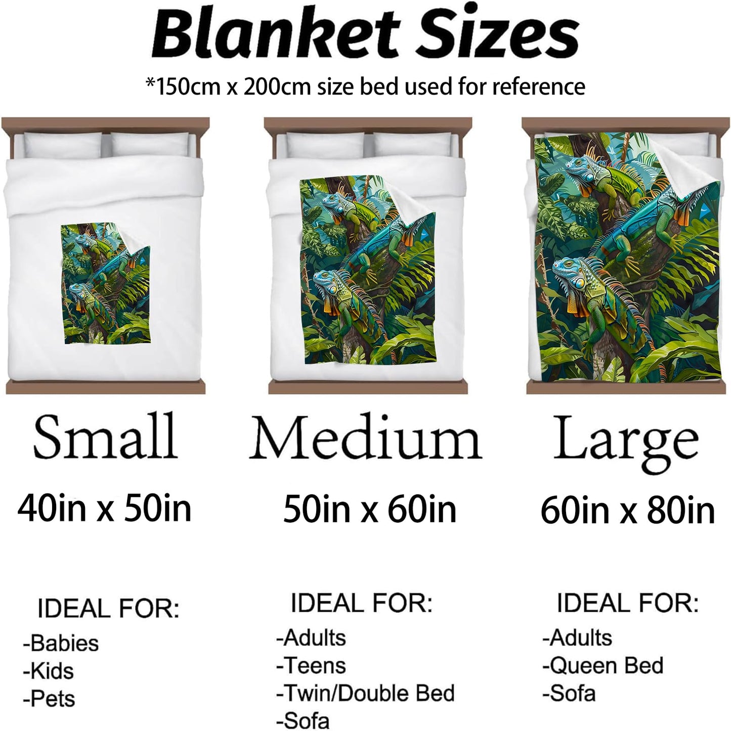 Kibue Lizard Theme Blanket Warm & Cozy Flannel Throw Blanket - Soft Lightweight Plush Blankets for Travel, Sofa, Bedroom, Office, Home Decor - Gifts for Adults Kids Women 60"×50"