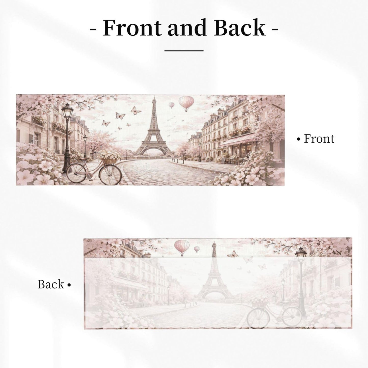 VeySlHio Romance Paris Curtain Valance 54x18 Inches Window Treatment Rod Pocket Valance for Kitchen Bathroom Bedroom
