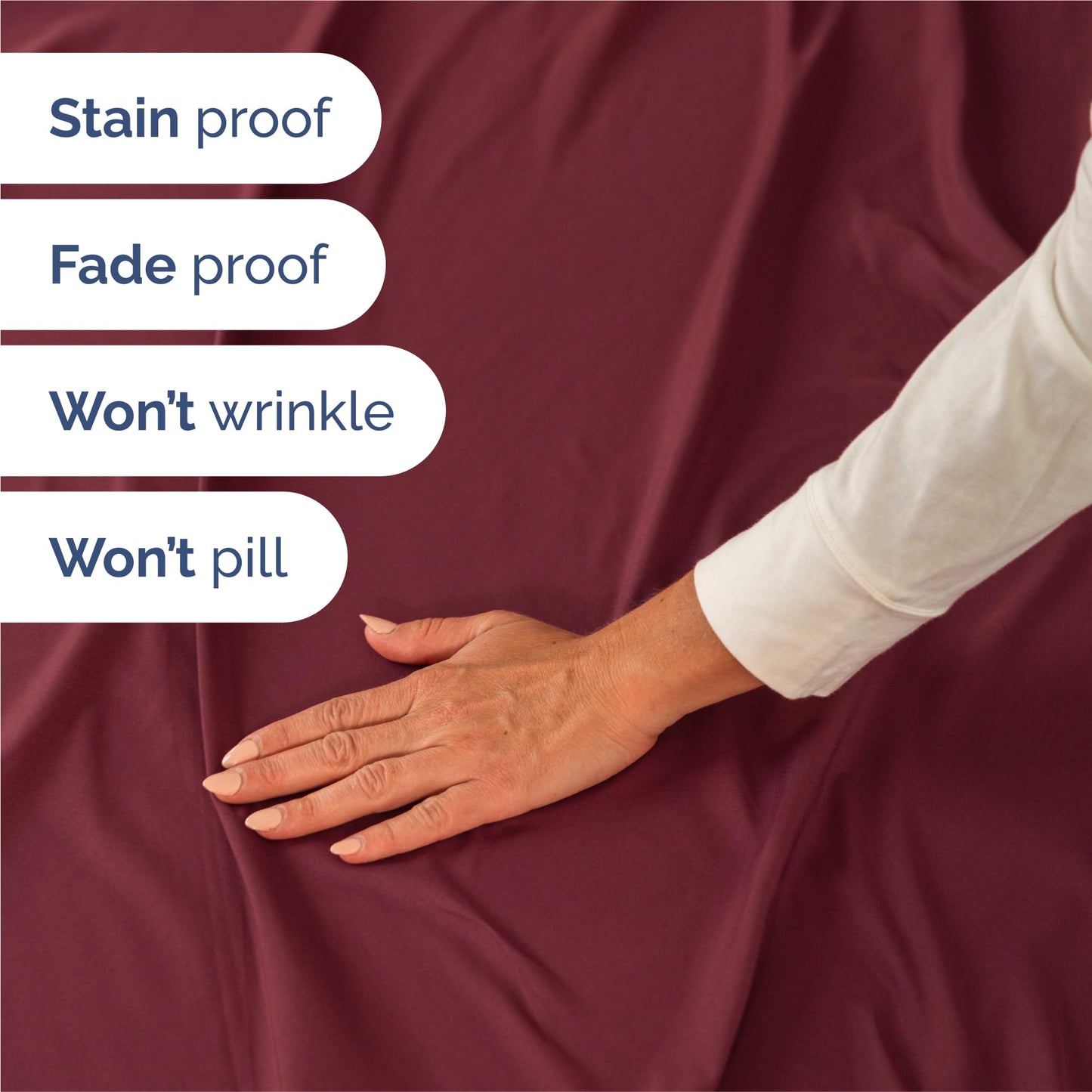 Split King Size 5 Piece Sheet Set - Comfy Breathable & Cooling Sheets - Hotel Luxury Bed Sheets for Women & Men - Deep Pockets, Easy-Fit, Soft & Wrinkle Free Sheets - Burgundy Oeko-Tex Bed Sheet Set
