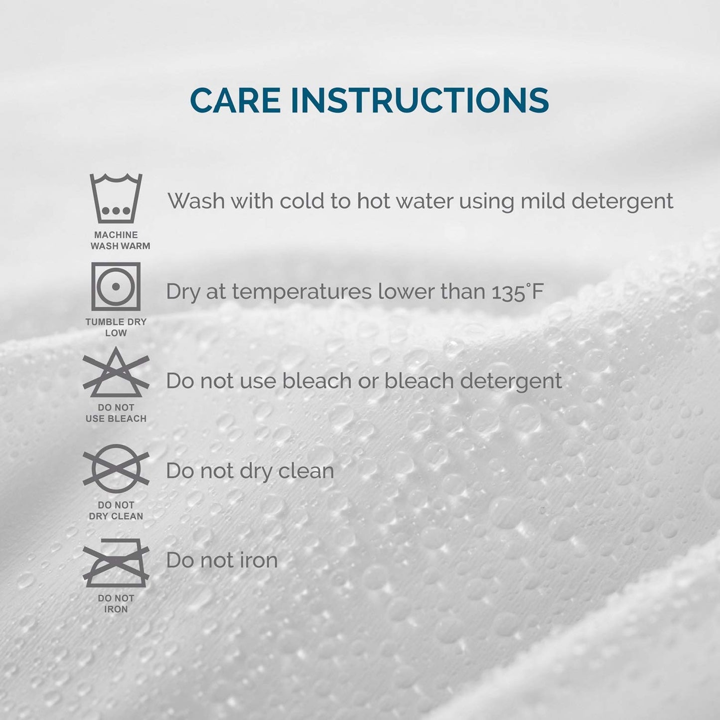 LUCID Premium Waterproof Mattress Protector, Queen Size – Fitted Sheet Style, Machine Washable – Cotton Terry Top Cover – Dorm Room Essential – White