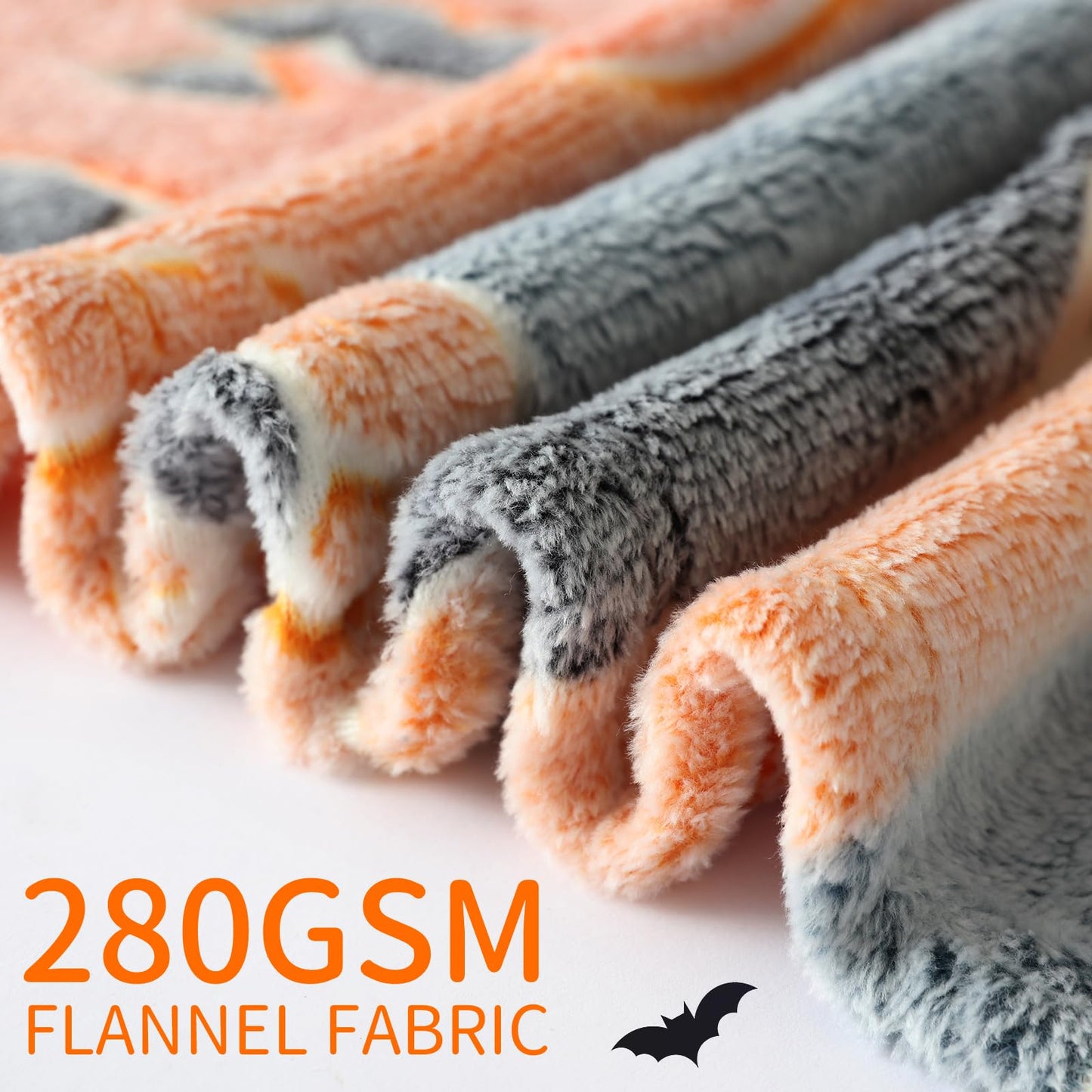 LIFEYJ Glow in The Dark Halloween Blanket Gifts for Girls Boys, Soft Pumpkin Blanket 3 4 5 6 7 8 9 10 Year Old Girl Gifts, Girls Toys Age 6-8, Girls Gifts for Birthday, 50"x60"