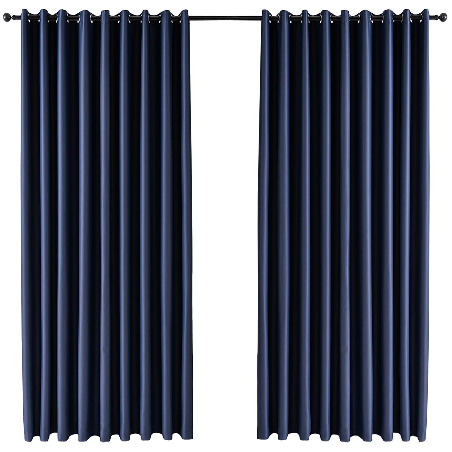 Tiadkh Home Decor Blackout Extra Long Curtains，132" Long Grommet High Ceiling Draps Noise Reducing 2 Story Curtains for Living Bedroom Windows(1Panel，W52xL132)