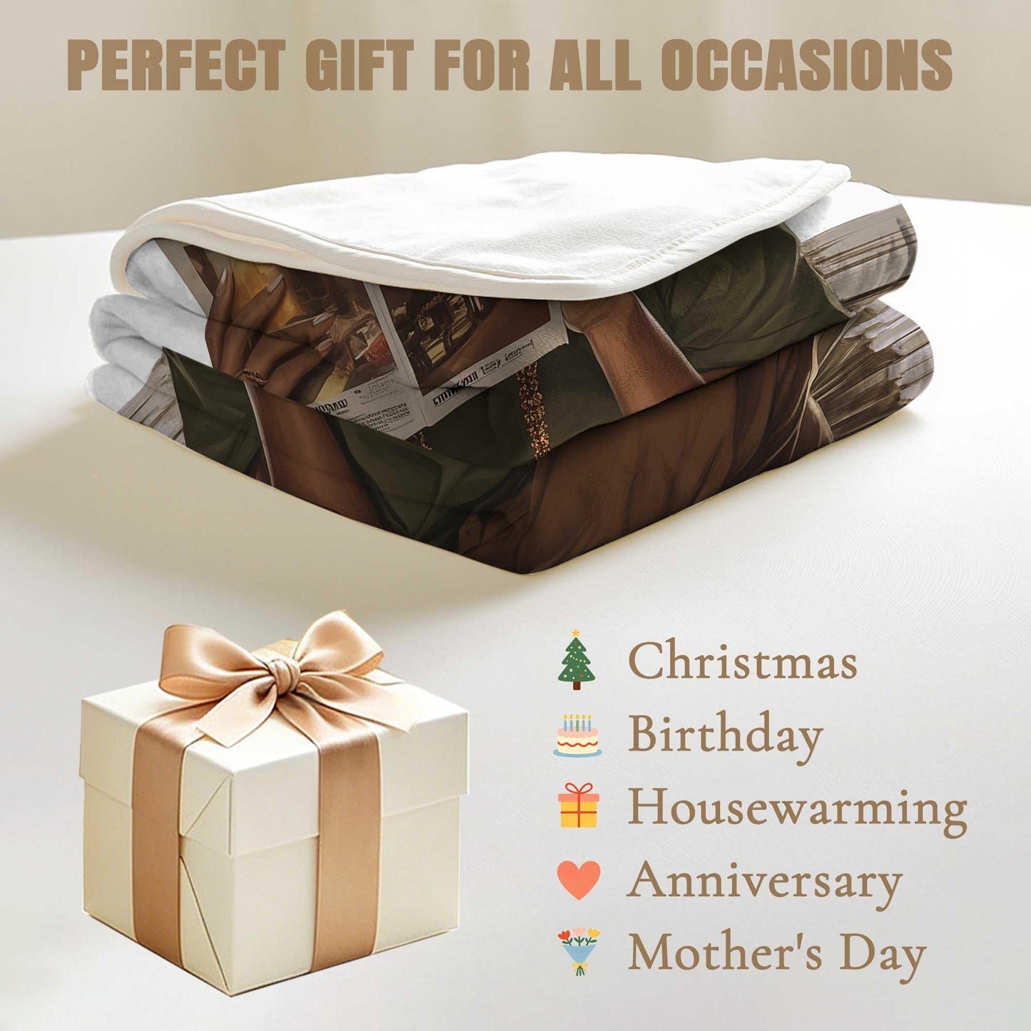 GXYAOYZG Black Woman Reading Blanket African American Throw Blanket Book Lover Throws Cozy Soft Flannel Black Girl Reader Blankets for Couch Sofa Bed Decor Librarian Gift (Reading - 3, 49" x 59")