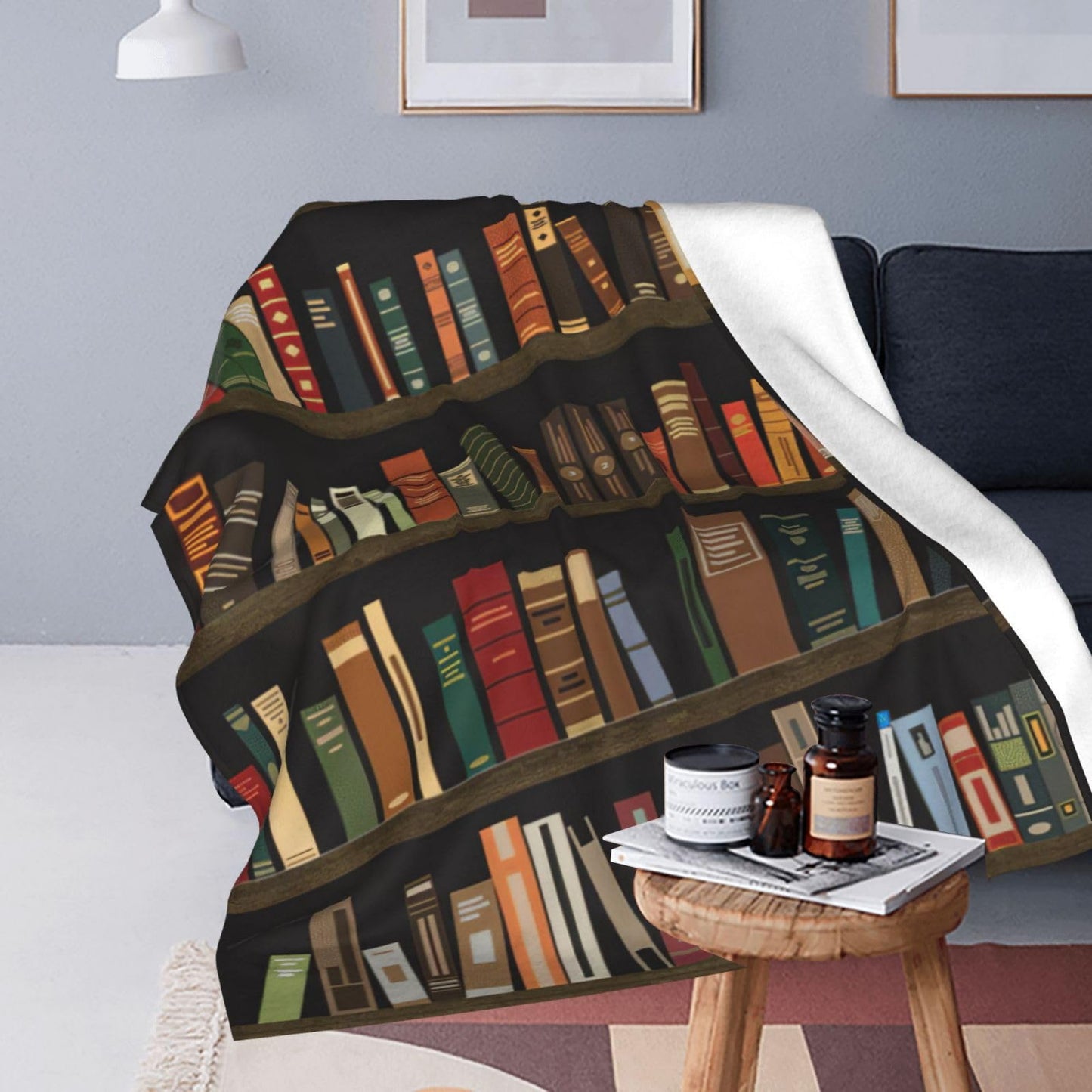 Book Blanket Book Decor Inspirational Throw Blanket Gifts for Girls Boys Book Lover Winter Couch Bedding Super Warm Soft Plush Lightweight Fleece Flannel Bed Blanket for Kids Adults Men Women 50"X40"