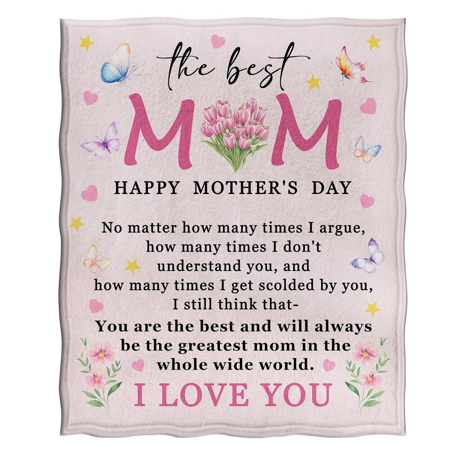 Jekeno Birthday Gifts for Mom, Mom Blanket, Mother Gifts from Daughter or Son, Anniversary Mothers Day Present for Wife, Women 50"x60"