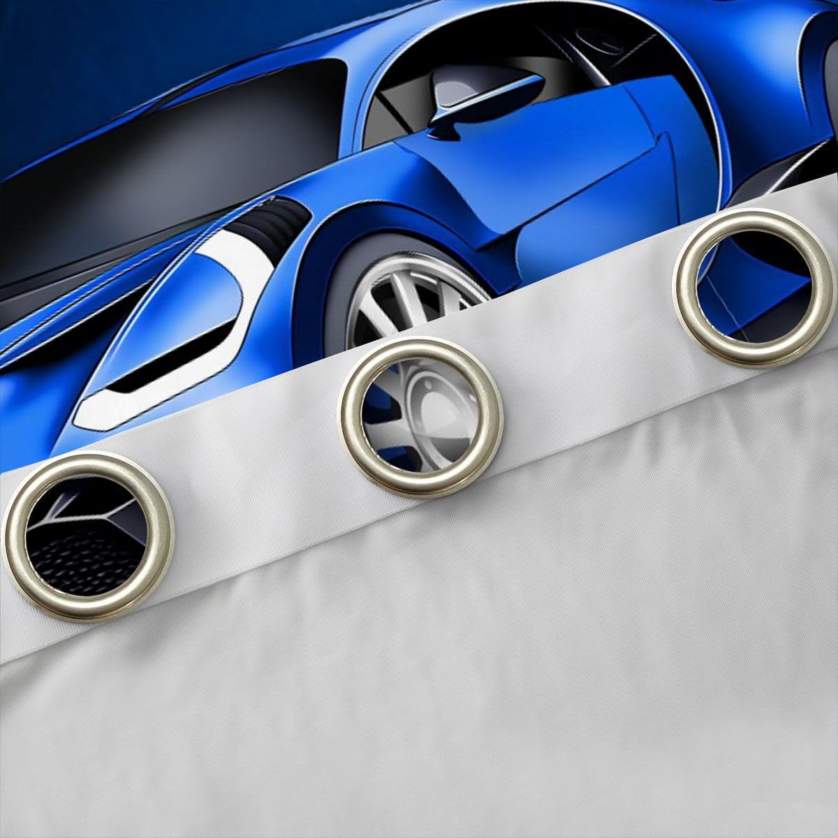 Sports Car Curtains Blue Race Car Window Curtains for Bedroom Living Room Kids Boys Extreme Sports Window Drapesfor Bedroom Living Room Cool Speed Luxury Car Decor Window Treatments 42W X 63L，2 Panels