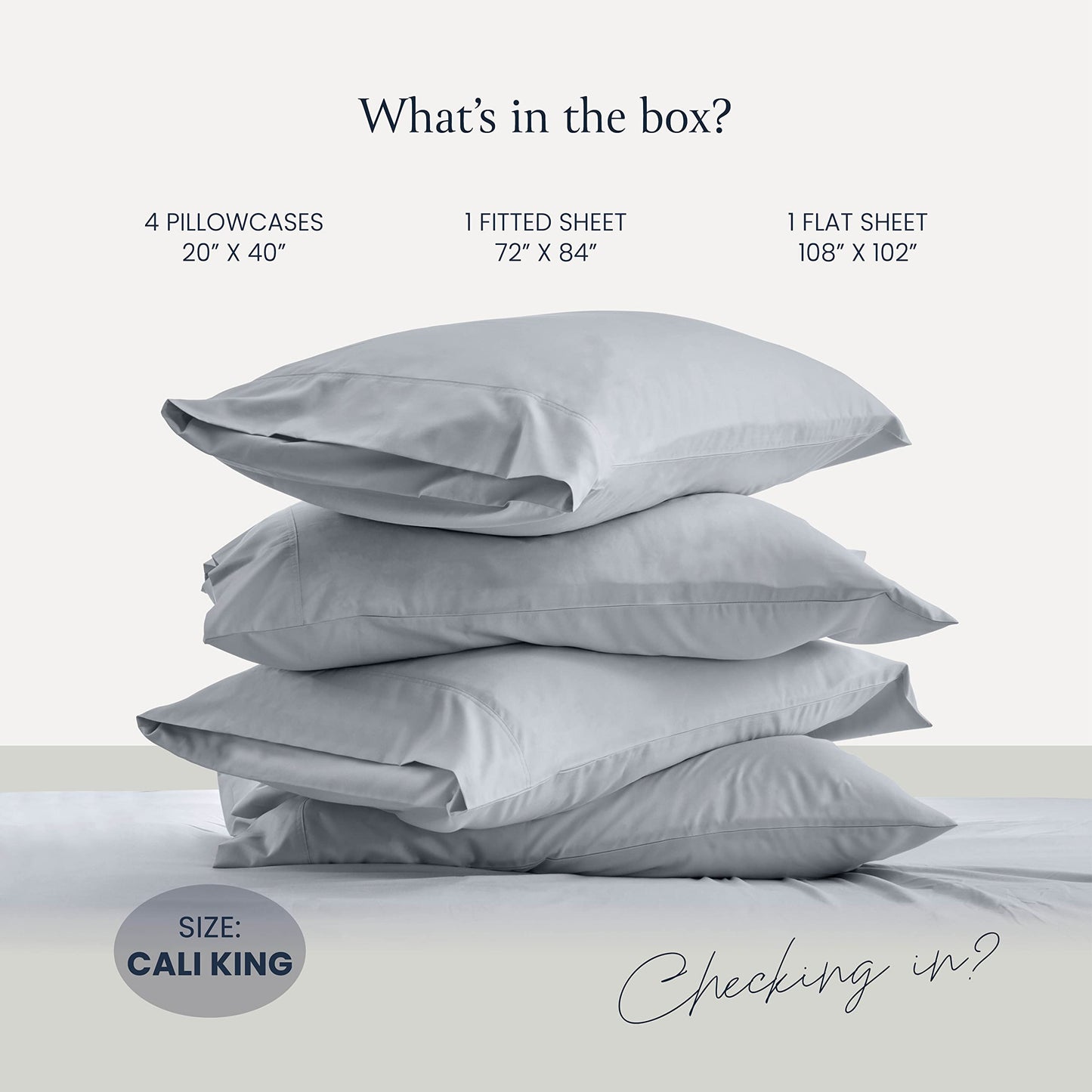 BELADOR Silky Soft Cali King Sheet Set -Luxury 6 Piece Bed Sheets for California King Size Bed, Secure-Fit Deep Pocket Sheets with Elastic, Breathable Hotel Sheets & Pillowcase Set, Wrinkle Free